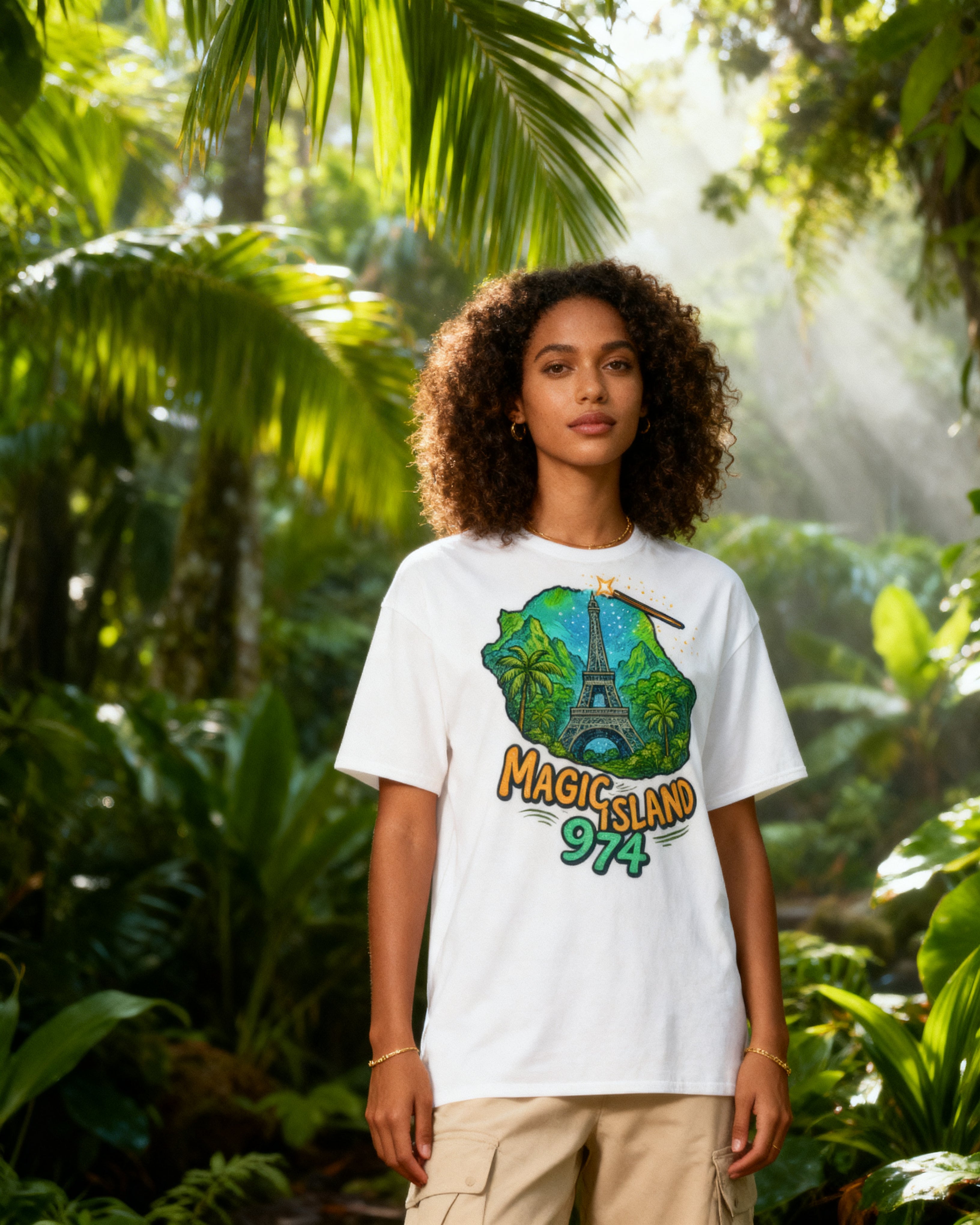 GRAN GUÈL - LUX ÉDITION - T-Shirt Unisexe - Imprimé "MAGIC ISLAND 974"