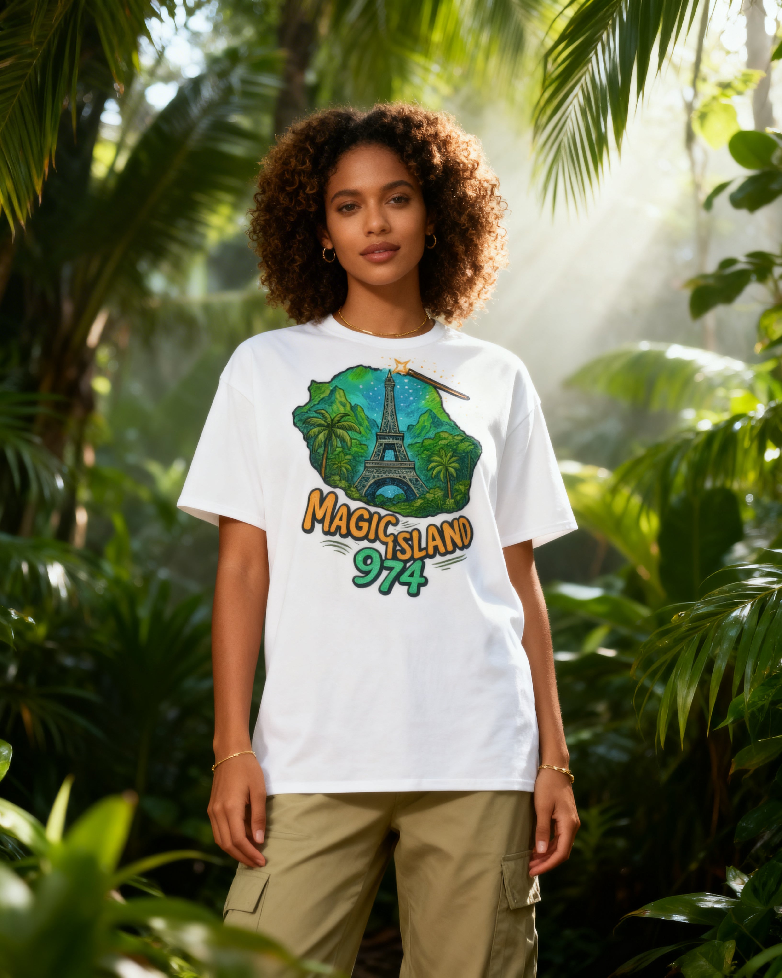 GRAN GUÈL - LUX ÉDITION - T-Shirt Unisexe - Imprimé "MAGIC ISLAND 974"
