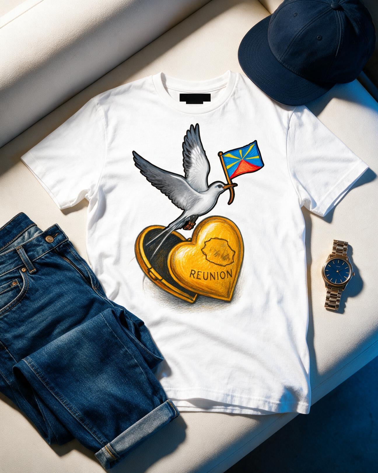 GRAN GUÈL - 100%  La Réunion - T-Shirt unisexe - "MÉDAILLON"