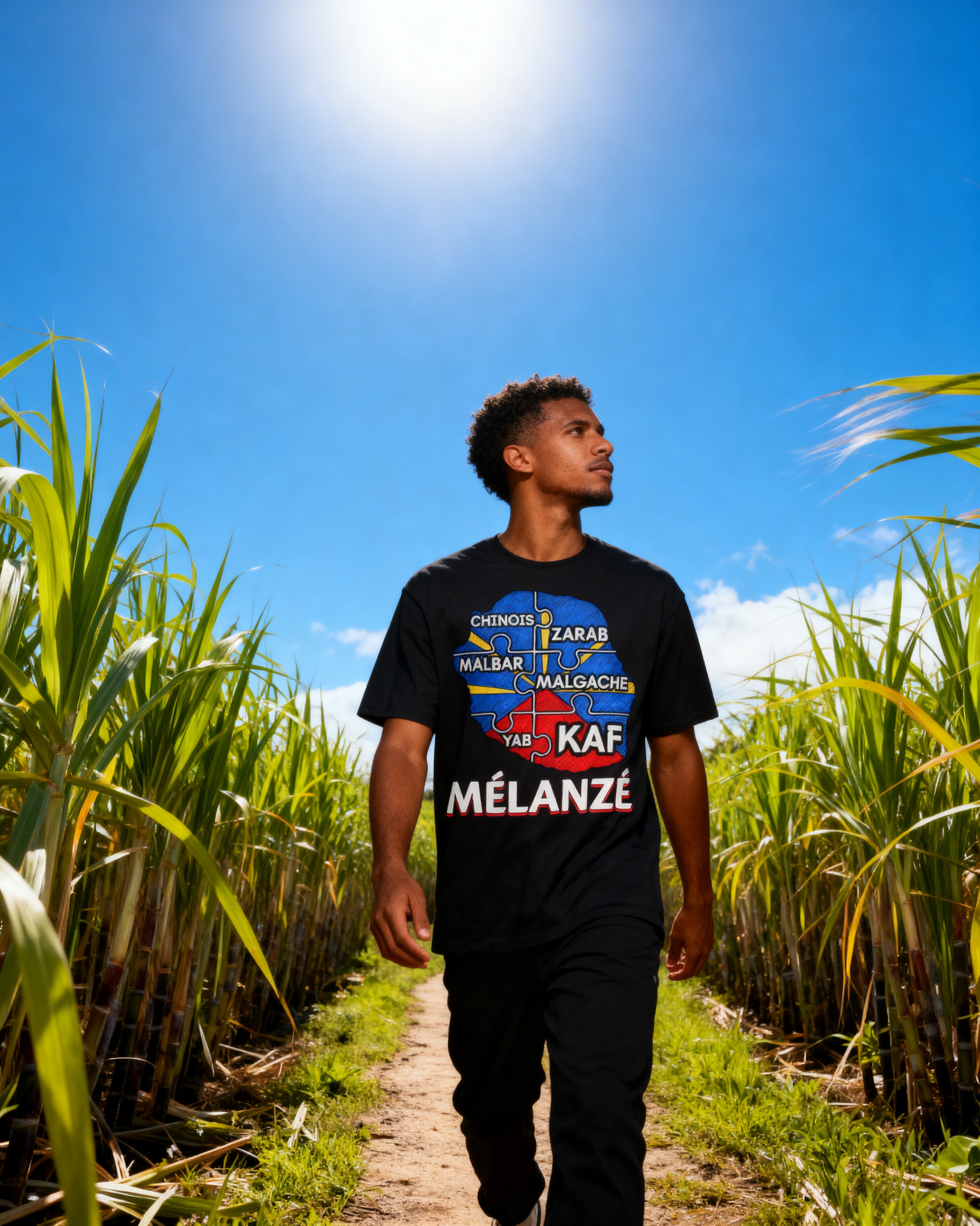 GRAN GUÈL - 100%  La Réunion - T-Shirt unisexe - "MÉLANZÉ (3)"