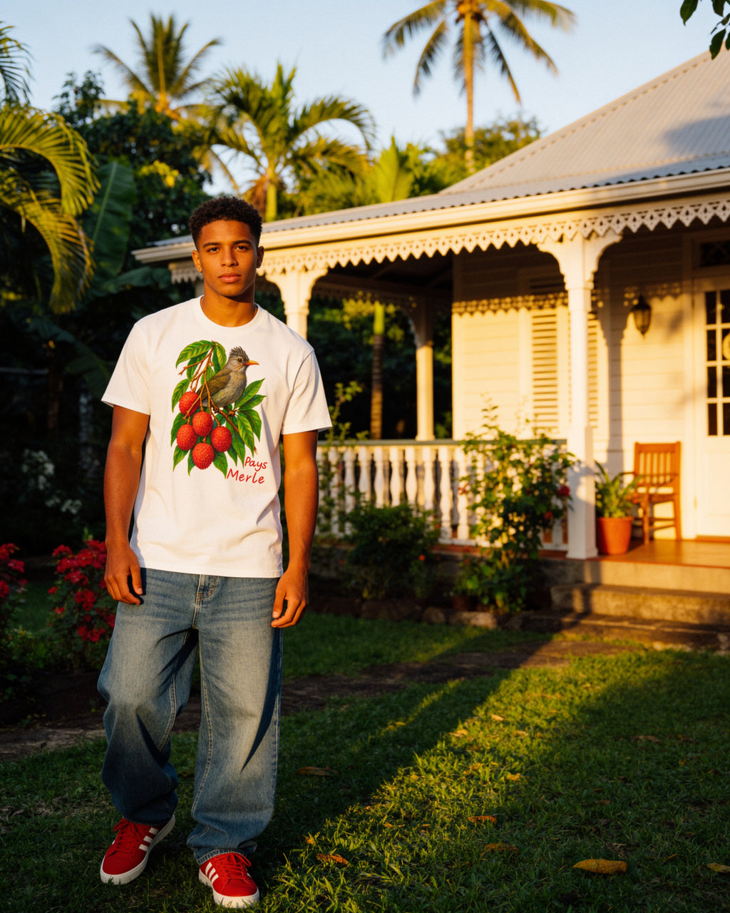 GRAN GUÈL - 100%  La Réunion - T-Shirt unisexe - "MERLE PAYS"