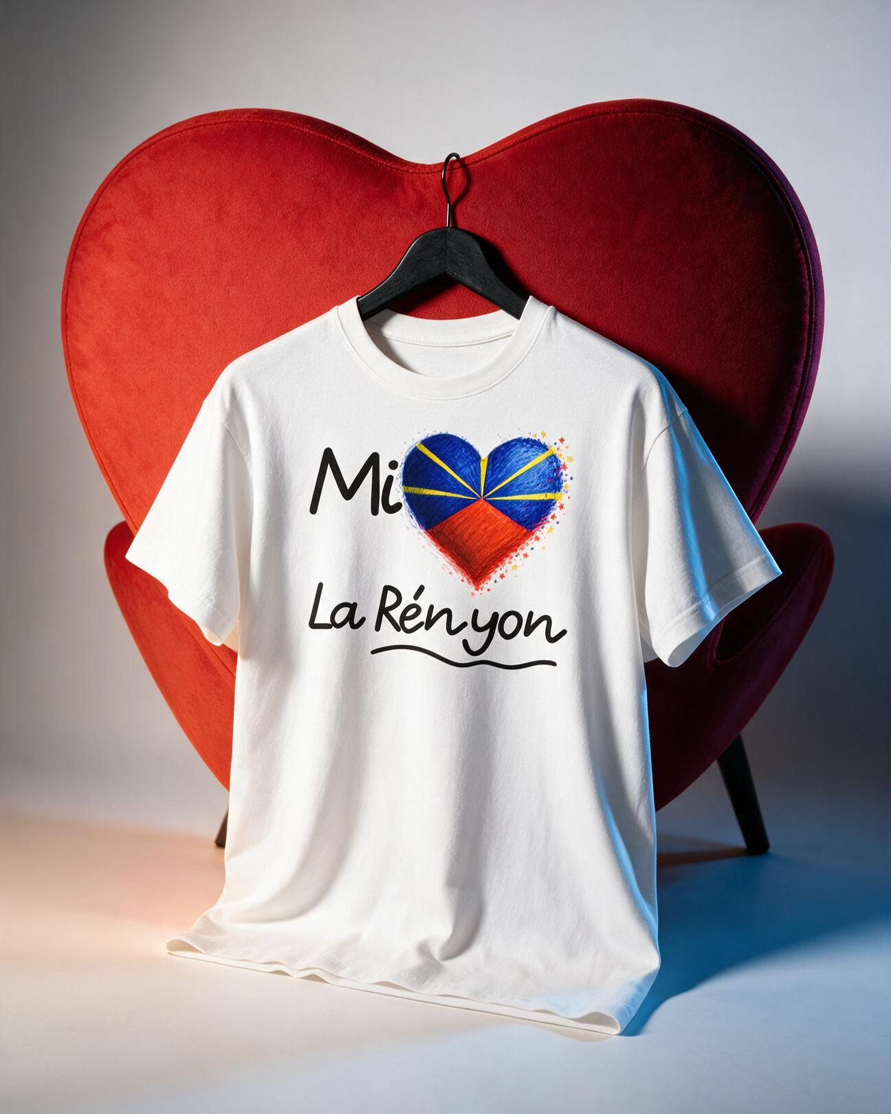 GRAN GUÈL - 100%  La Réunion - T-Shirt unisexe - "MI AIM LA RÉNYON"