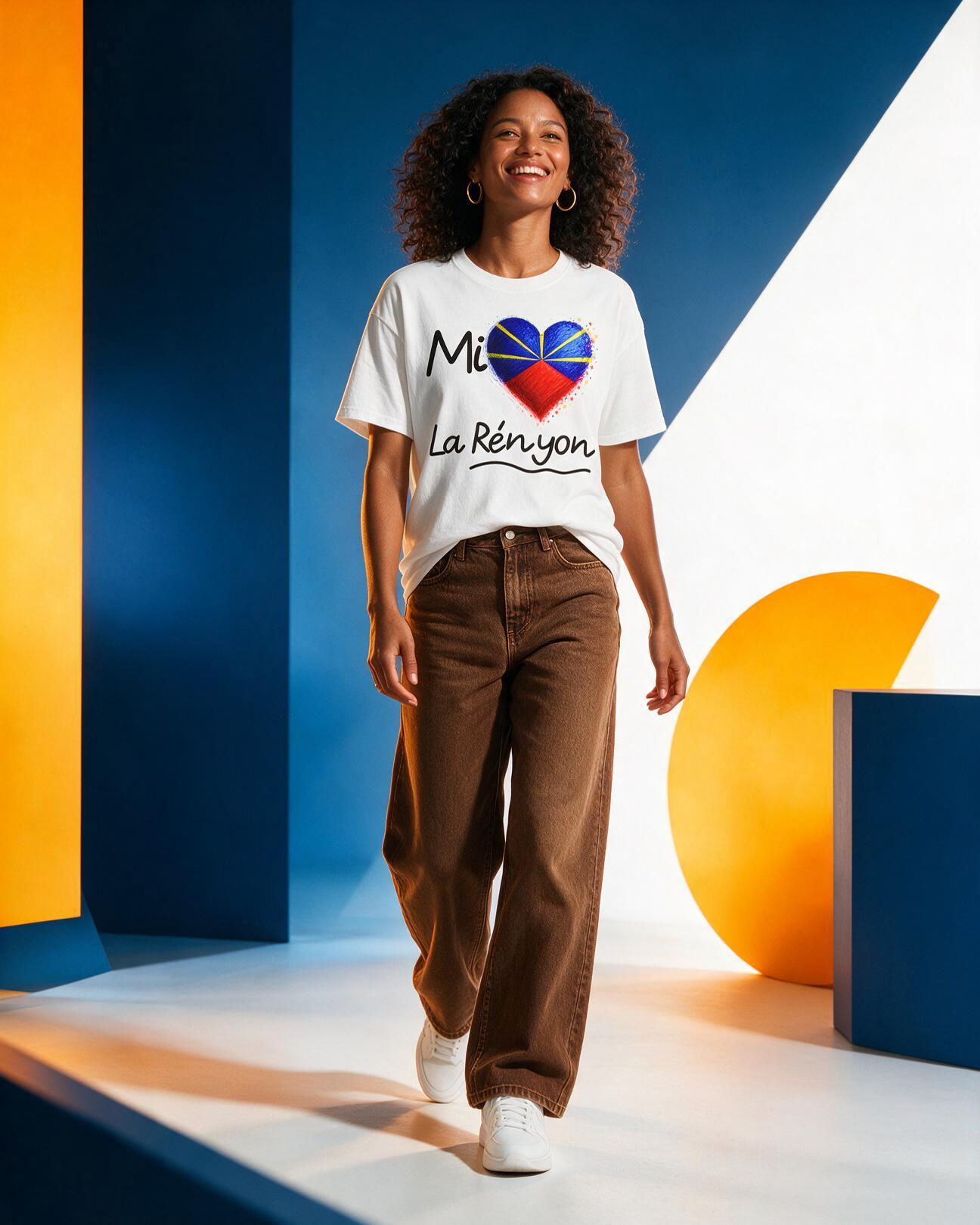 GRAN GUÈL - 100%  La Réunion - T-Shirt unisexe - "MI AIM LA RÉNYON"