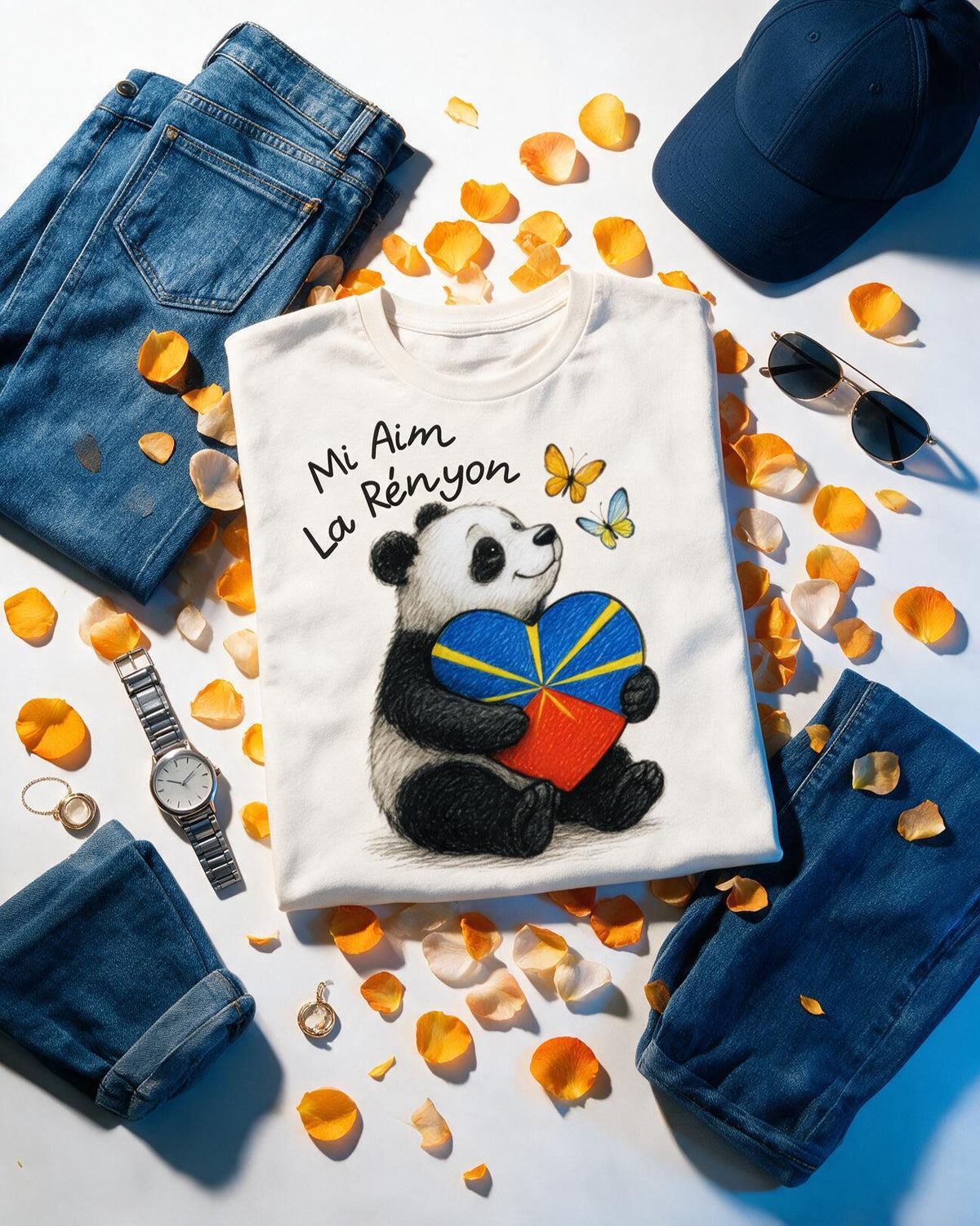 GRAN GUÈL - 100%  La Réunion - T-Shirt unisexe - "MI AIM LA RÉNYON (3)"