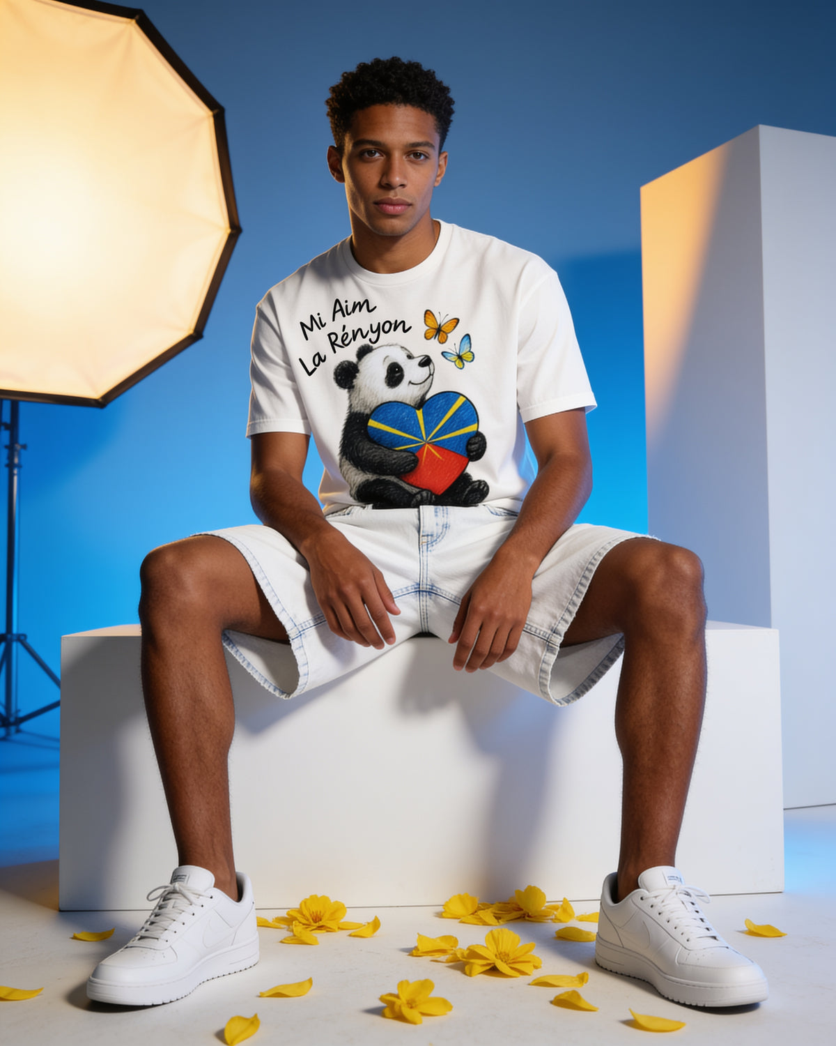 GRAN GUÈL - 100%  La Réunion - T-Shirt unisexe - "MI AIM LA RÉNYON (3)"