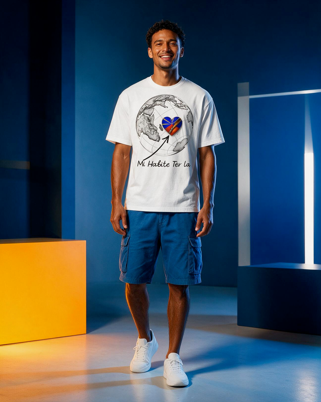 GRAN GUÈL - 100%  La Réunion - T-Shirt unisexe - "MI HABITE TÈR LA"