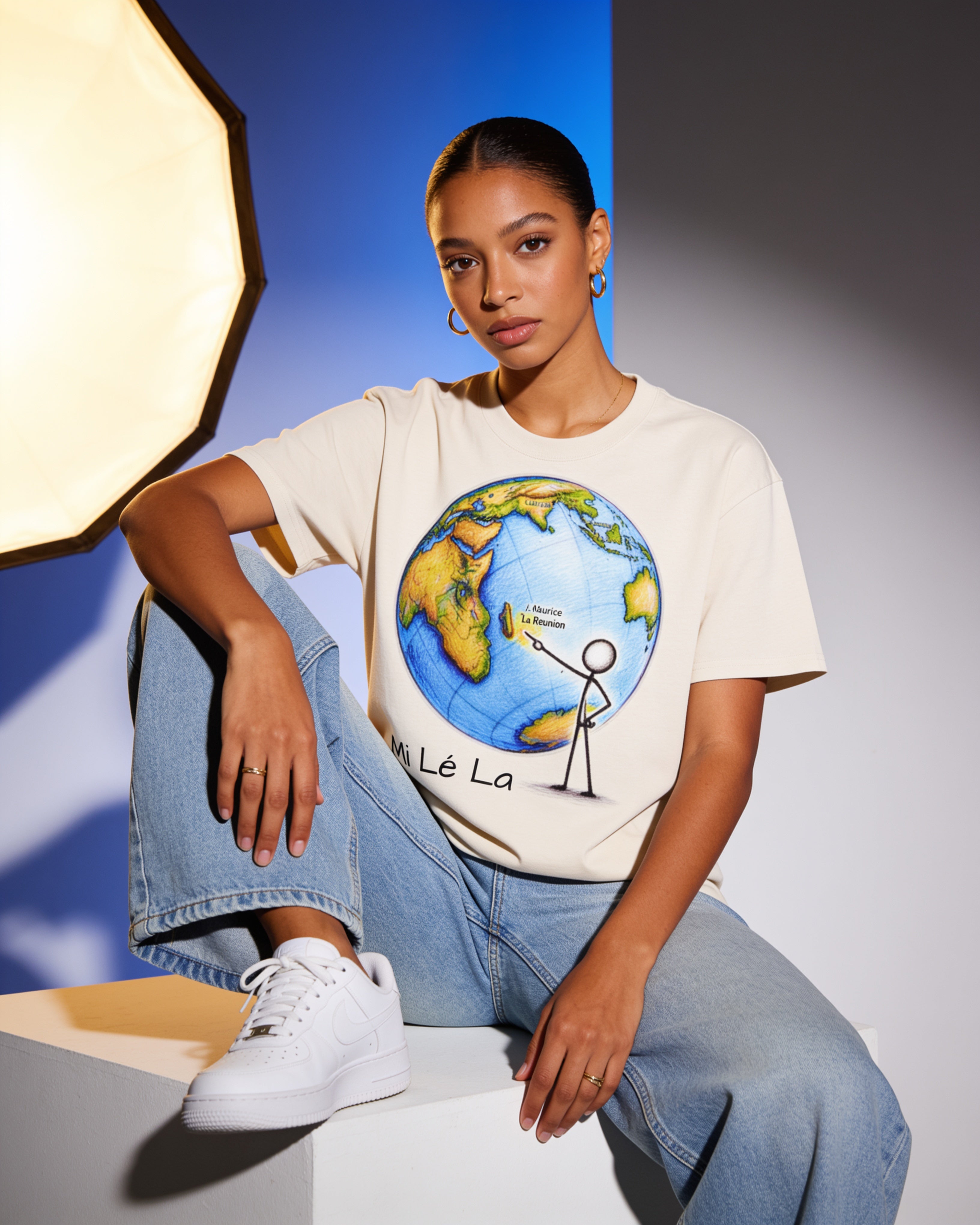 GRAN GUÈL - 100%  La Réunion - T-Shirt unisexe - "MI LÉ LA"
