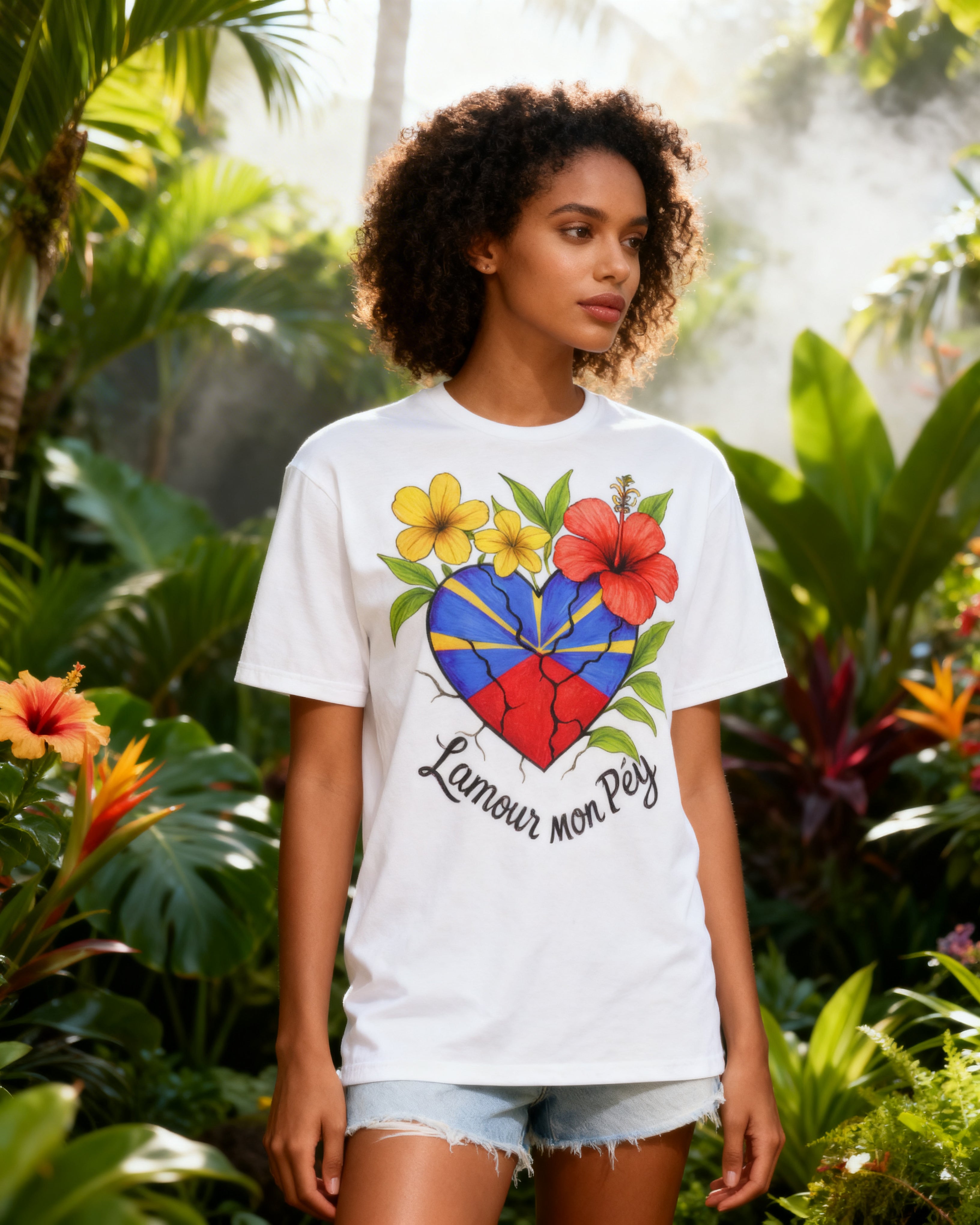 GRAN GUÈL - 100%  La Réunion - T-Shirt unisexe - "LAMOUR MON PÉY"