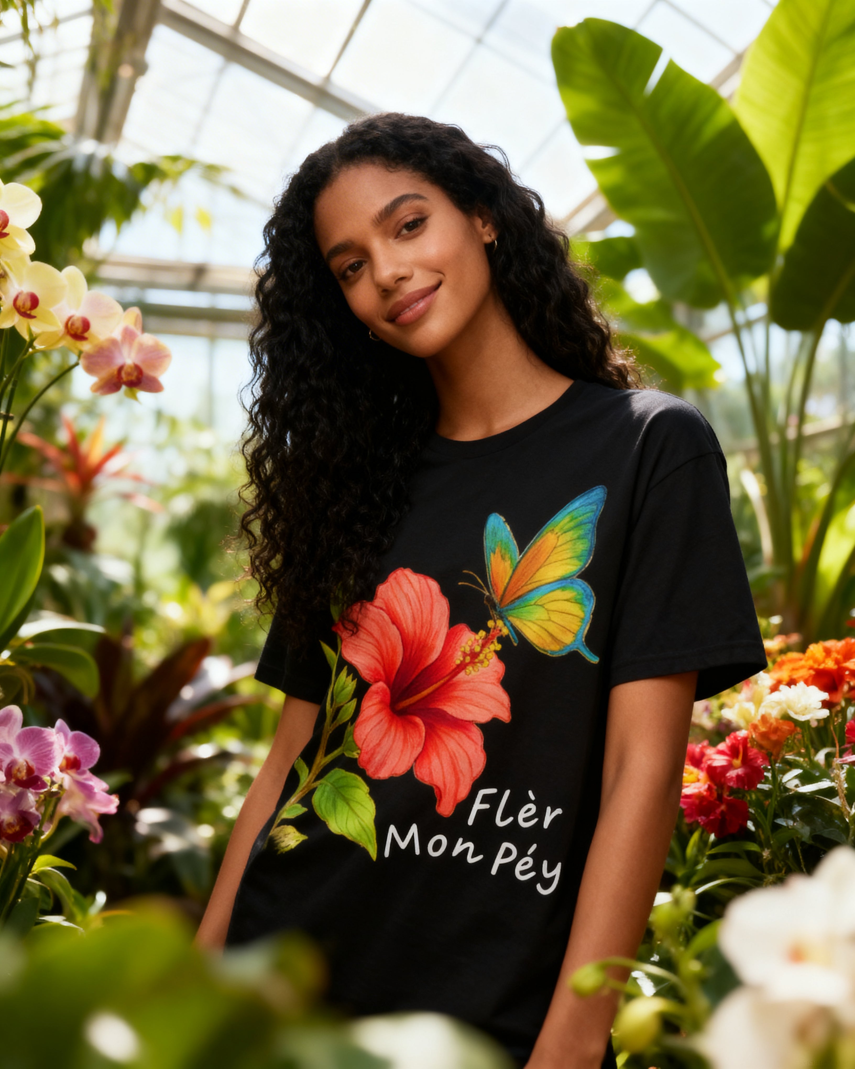 GRAN GUÈL - 100%  La Réunion - T-Shirt unisexe - "FLÈR MON PÉY"