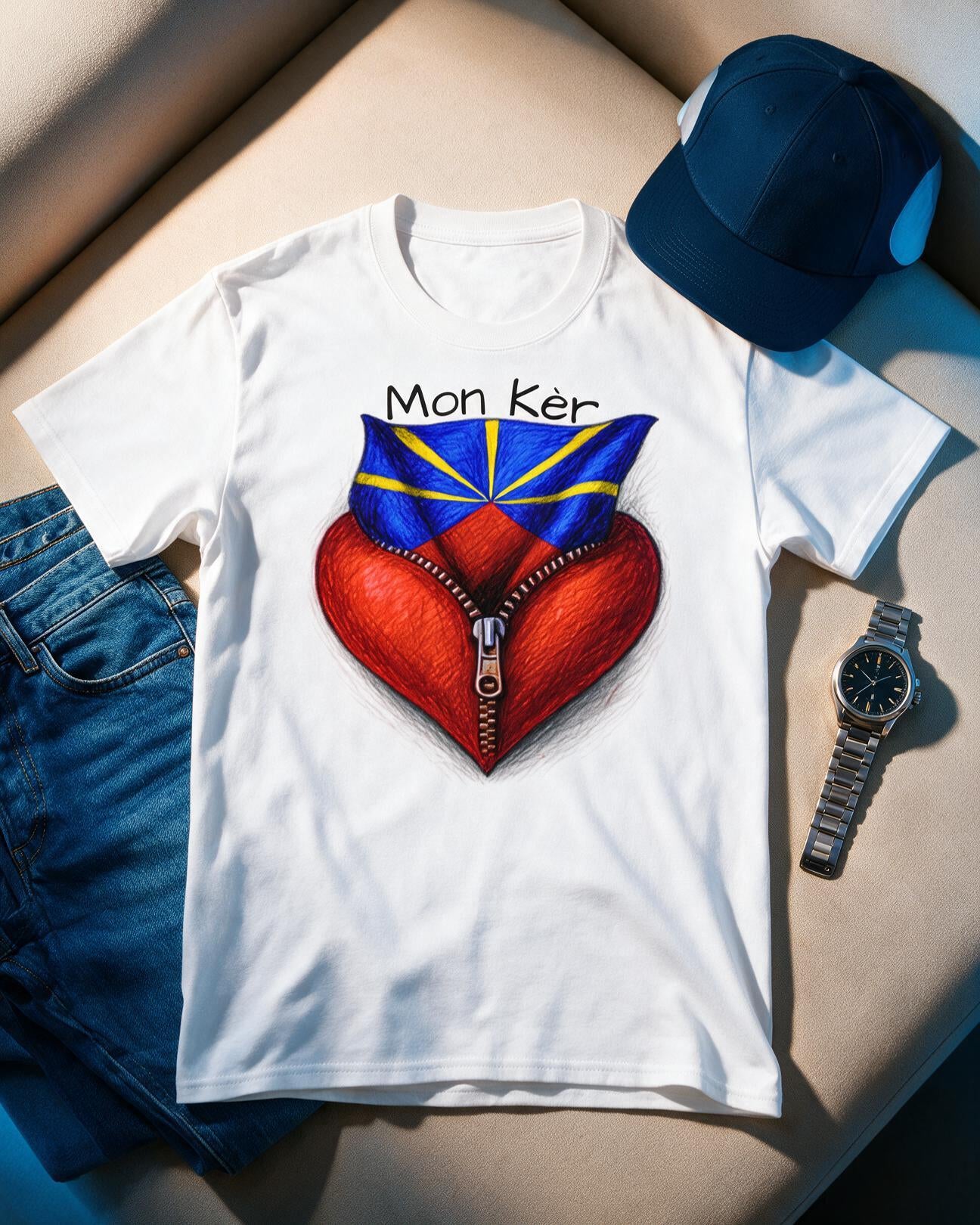GRAN GUÈL - 100%  La Réunion - T-Shirt unisexe - "MON KÈR (5)"