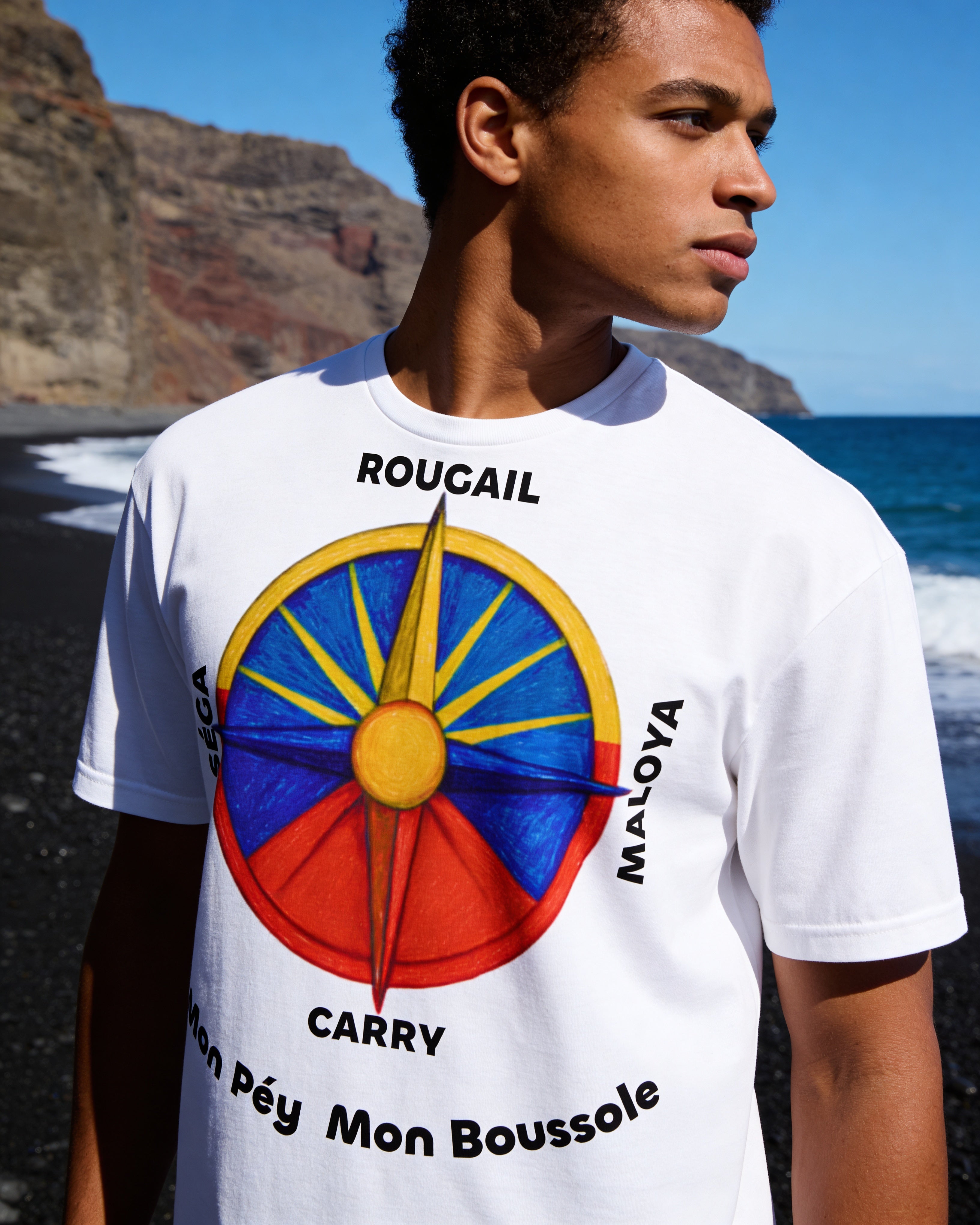 GRAN GUÈL - 100%  La Réunion - T-Shirt unisexe - "MON PÉY MON BOUSSOLE"