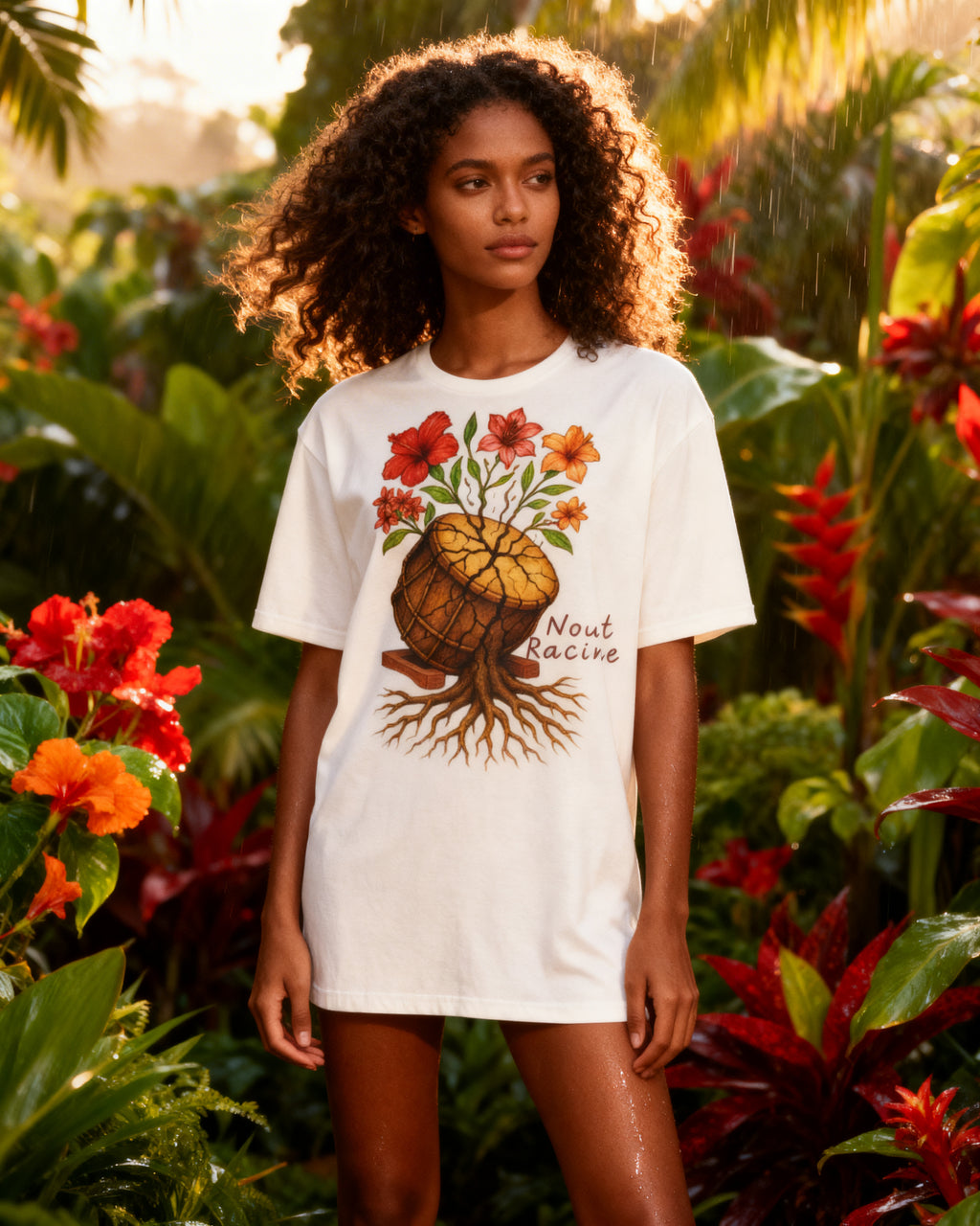 GRAN GUÈL - 100%  La Réunion - T-Shirt unisexe - "NOUT RACINE"