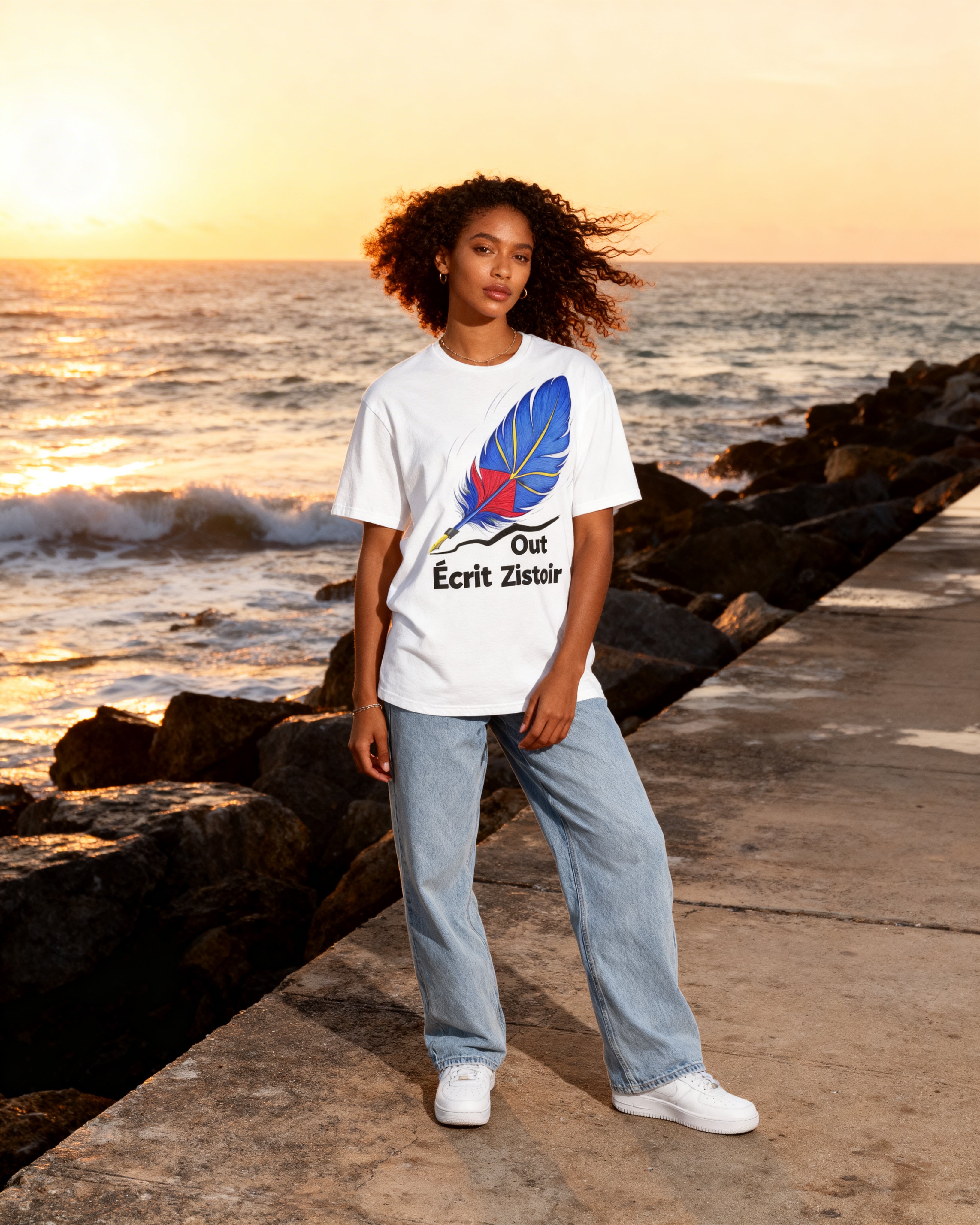 GRAN GUÈL - 100%  La Réunion - T-Shirt unisexe - "ÉCRIT OUT ZISTOIR"