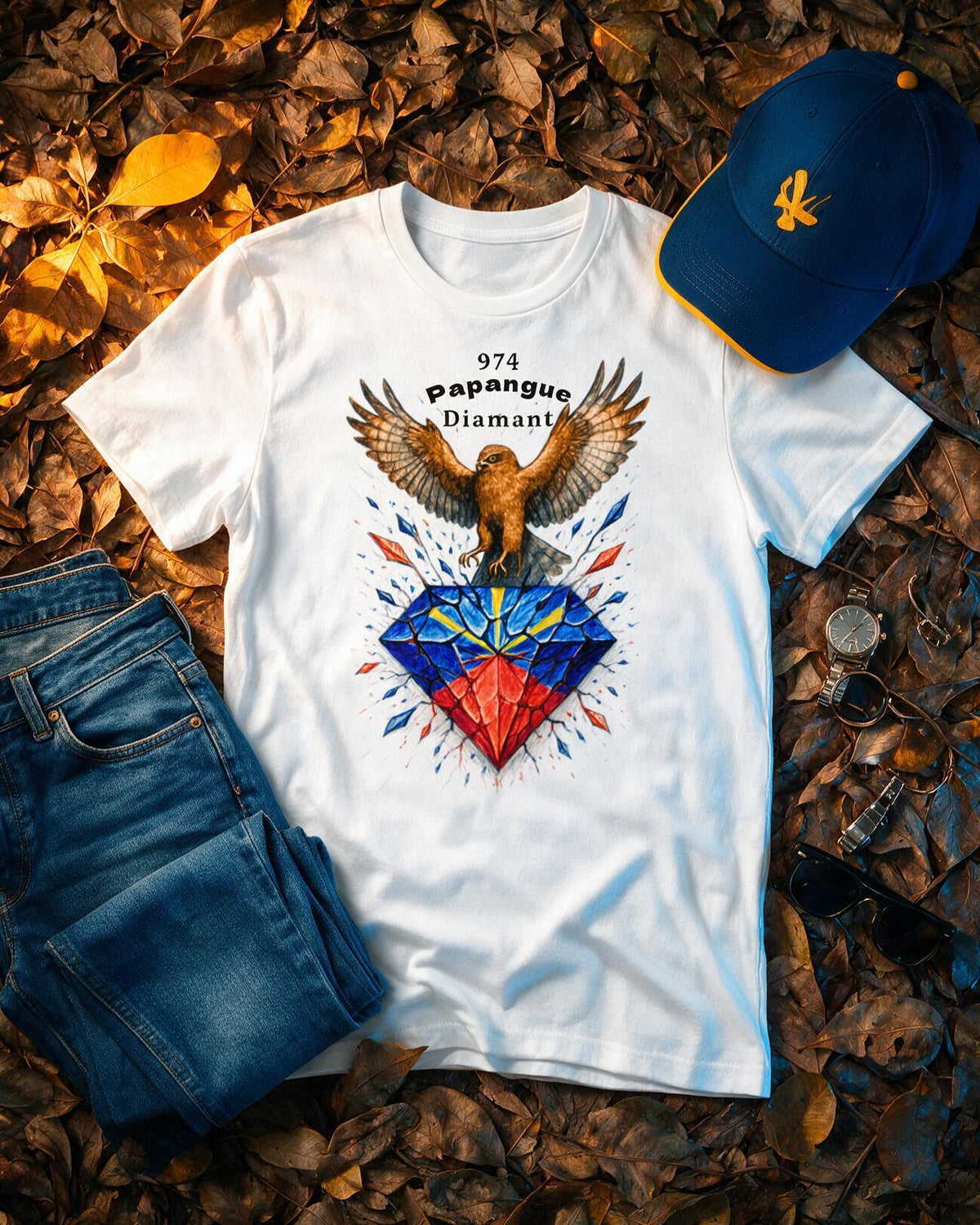 GRAN GUÈL - 100%  La Réunion - T-Shirt unisexe - "PAPANGUE DIAMANT"