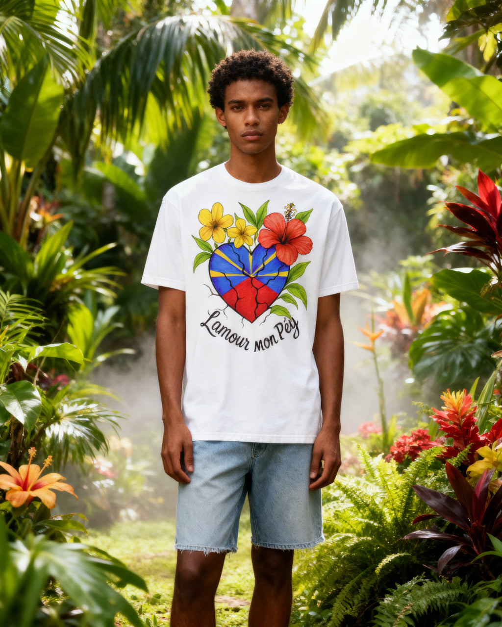 GRAN GUÈL - 100%  La Réunion - T-Shirt unisexe - "LAMOUR MON PÉY"
