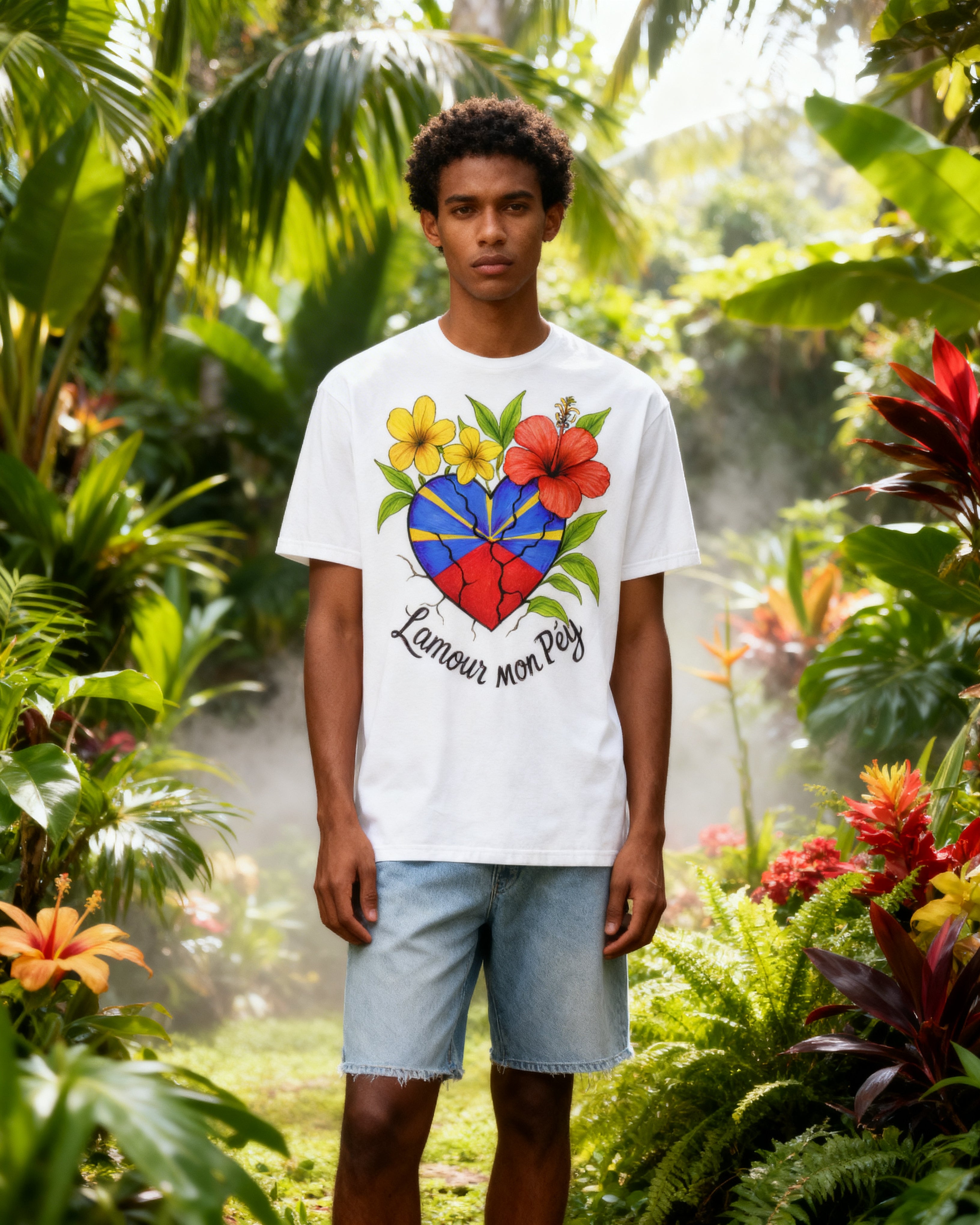 GRAN GUÈL - 100%  La Réunion - T-Shirt unisexe - "LAMOUR MON PÉY"