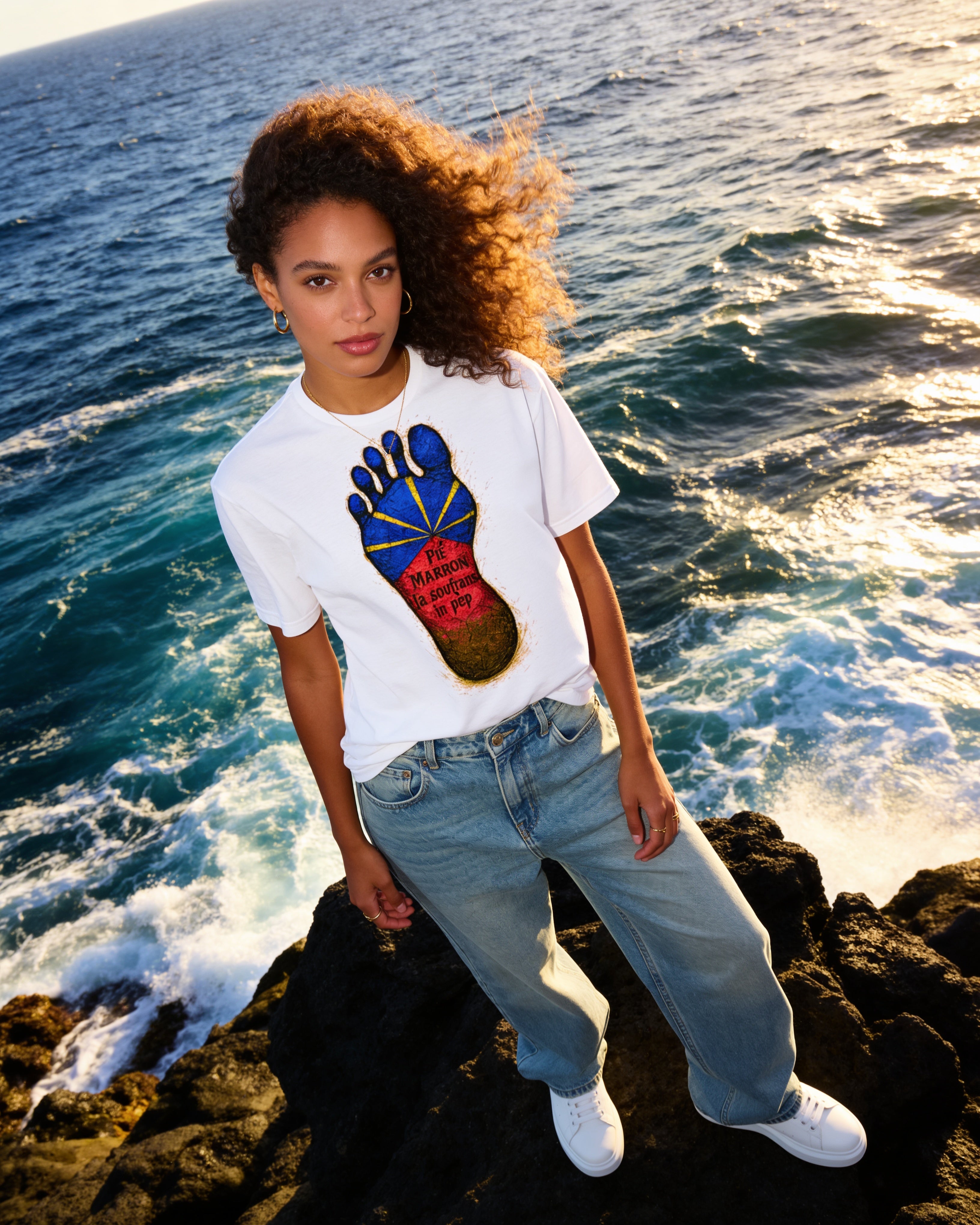 GRAN GUÈL - 100%  La Réunion - T-Shirt unisexe - "PIÉ MARRON"
