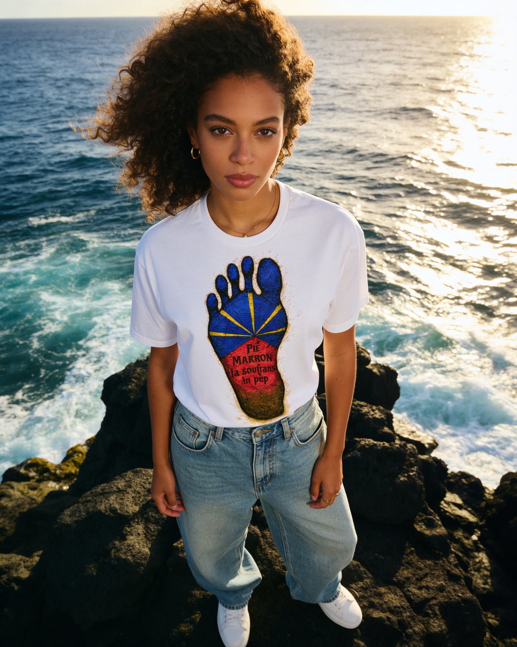 GRAN GUÈL - 100%  La Réunion - T-Shirt unisexe - "PIÉ MARRON"