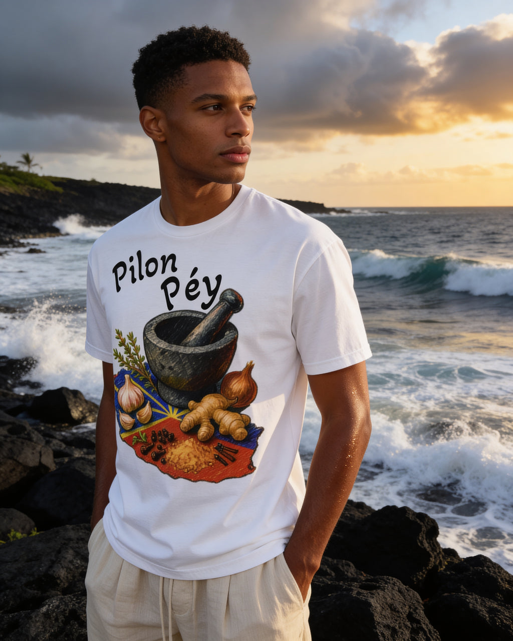 GRAN GUÈL - 100%  La Réunion - T-Shirt unisexe - "PILON PÉY"