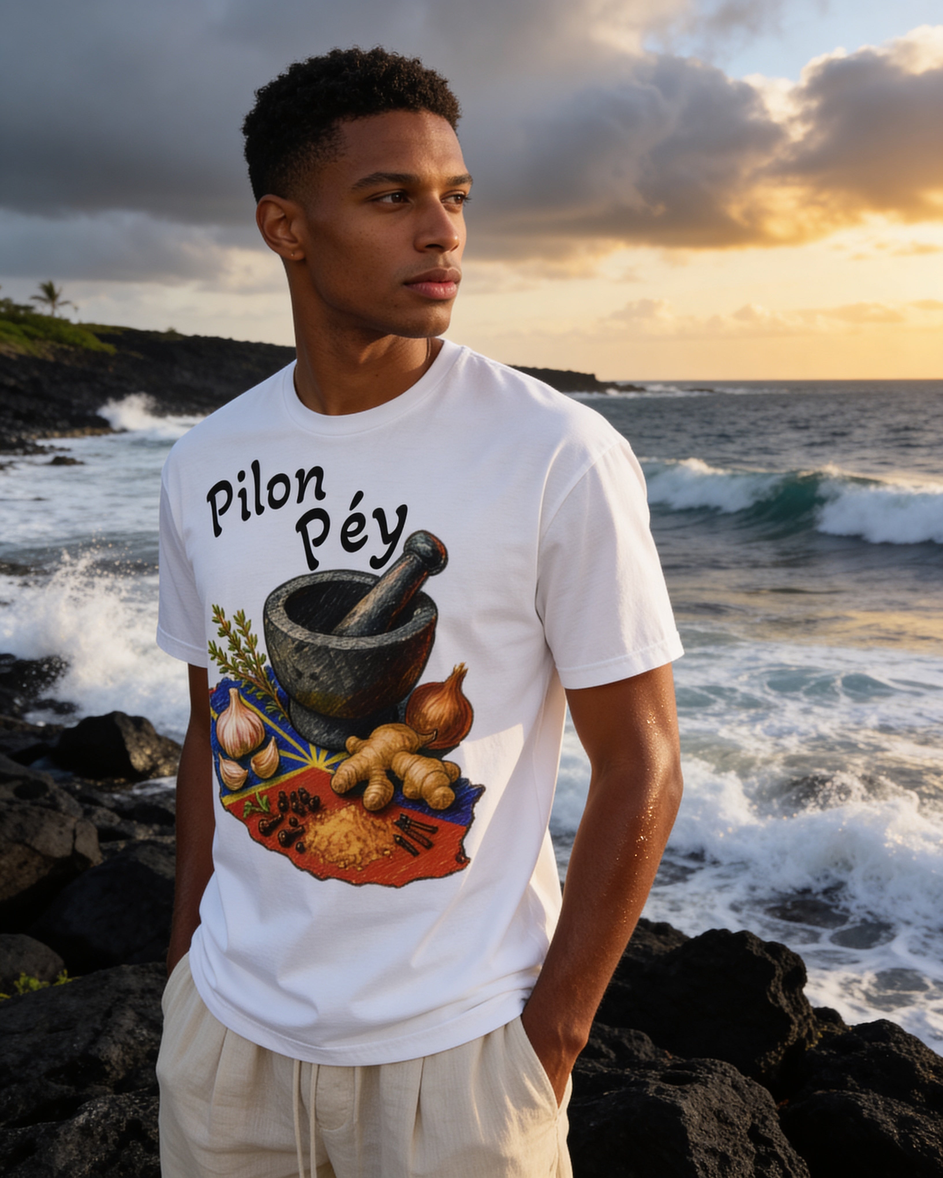 GRAN GUÈL - 100%  La Réunion - T-Shirt unisexe - "PILON PÉY"