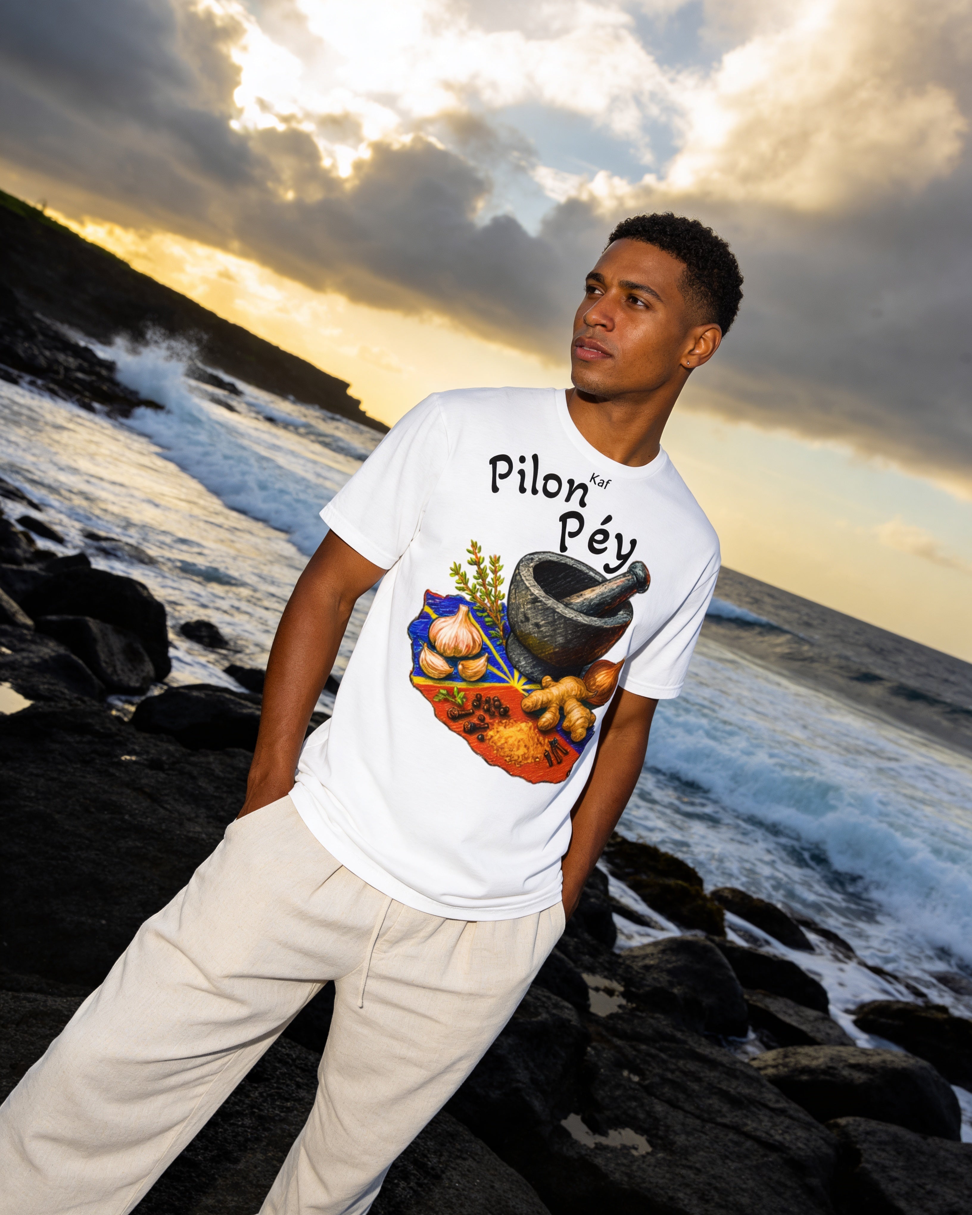 GRAN GUÈL - 100%  La Réunion - T-Shirt unisexe - "PILON PÉY"