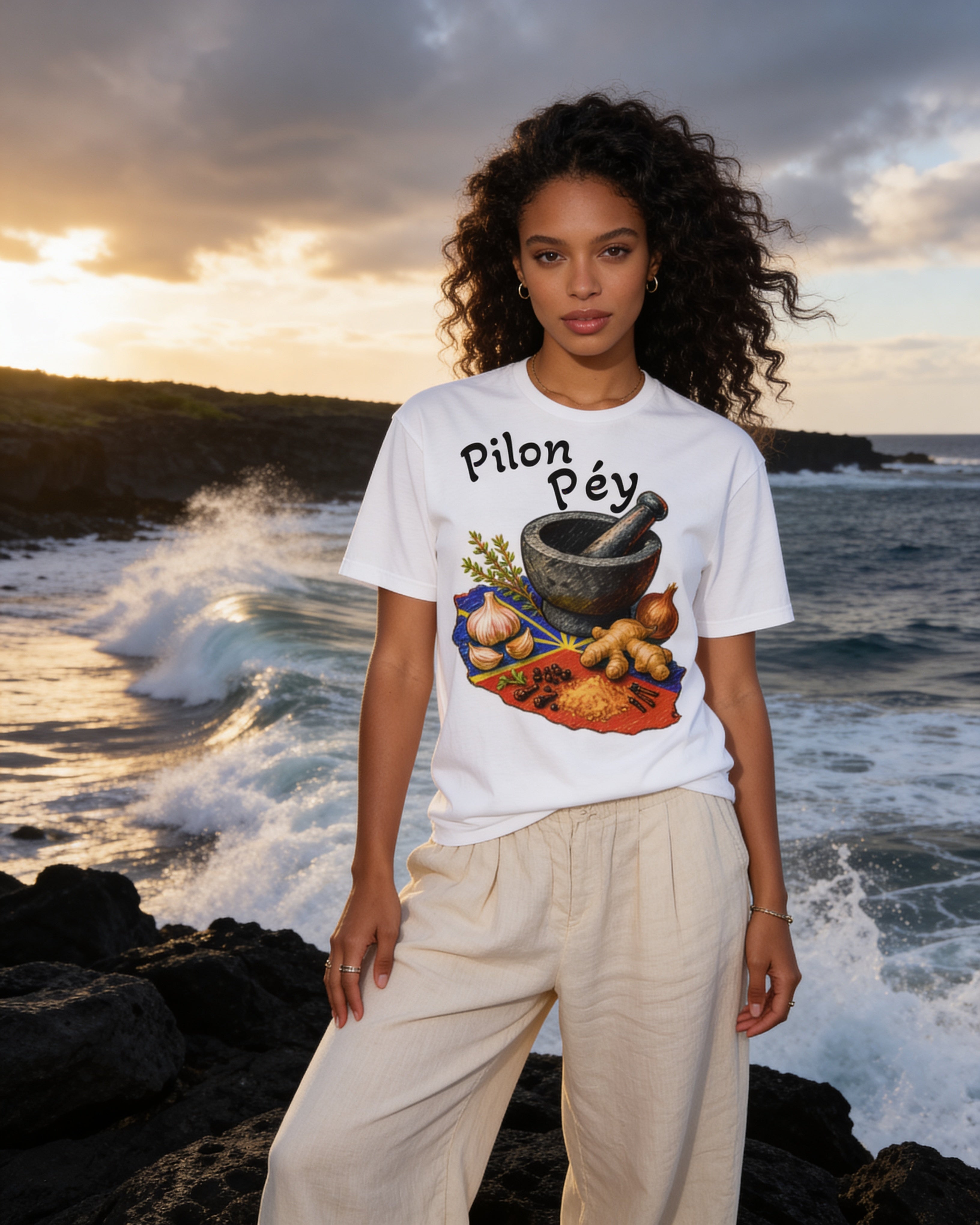 GRAN GUÈL - 100%  La Réunion - T-Shirt unisexe - "PILON PÉY"