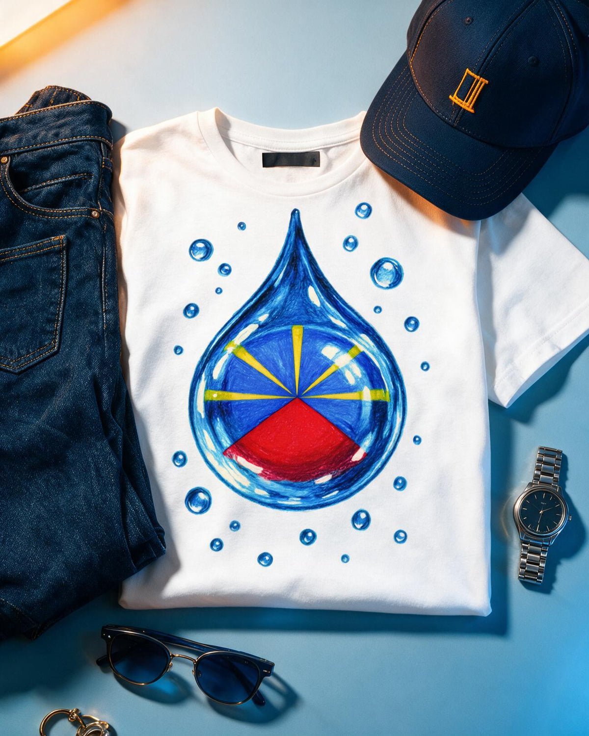 GRAN GUÈL - GOUTTE - T-Shirt unisexe - "PLUIE"