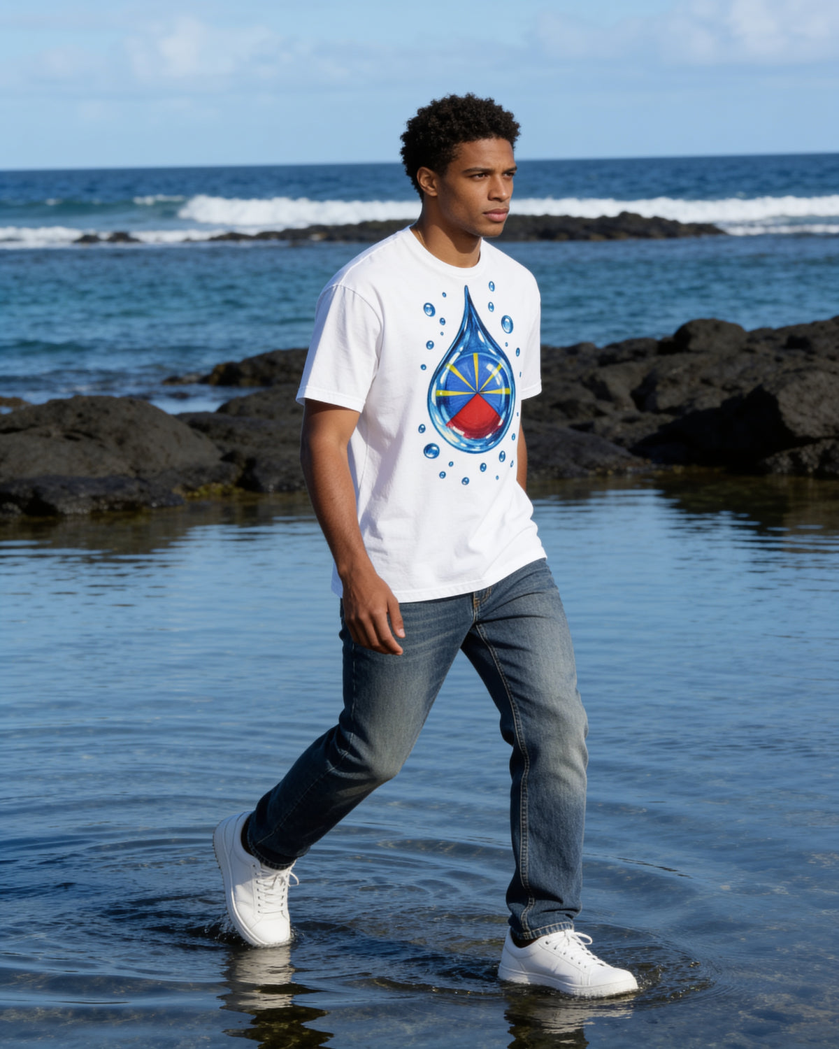 GRAN GUÈL - GOUTTE - T-Shirt unisexe - "PLUIE"