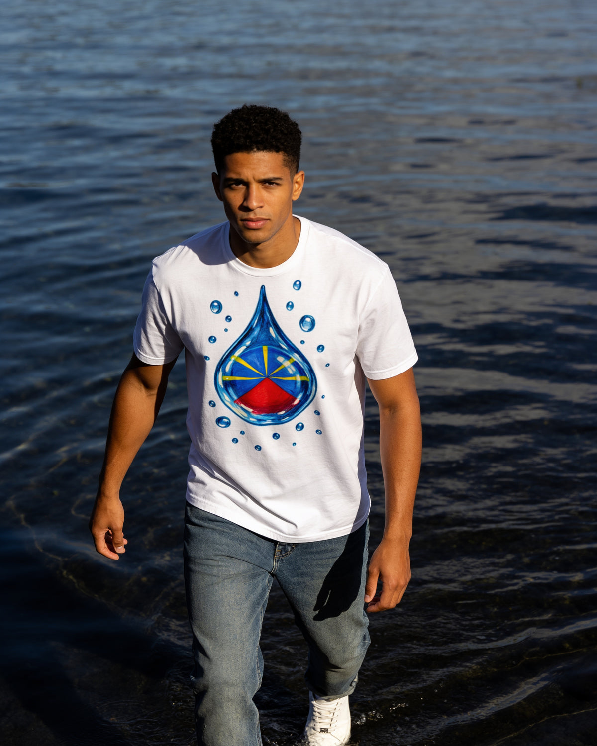 GRAN GUÈL - GOUTTE - T-Shirt unisexe - "PLUIE"
