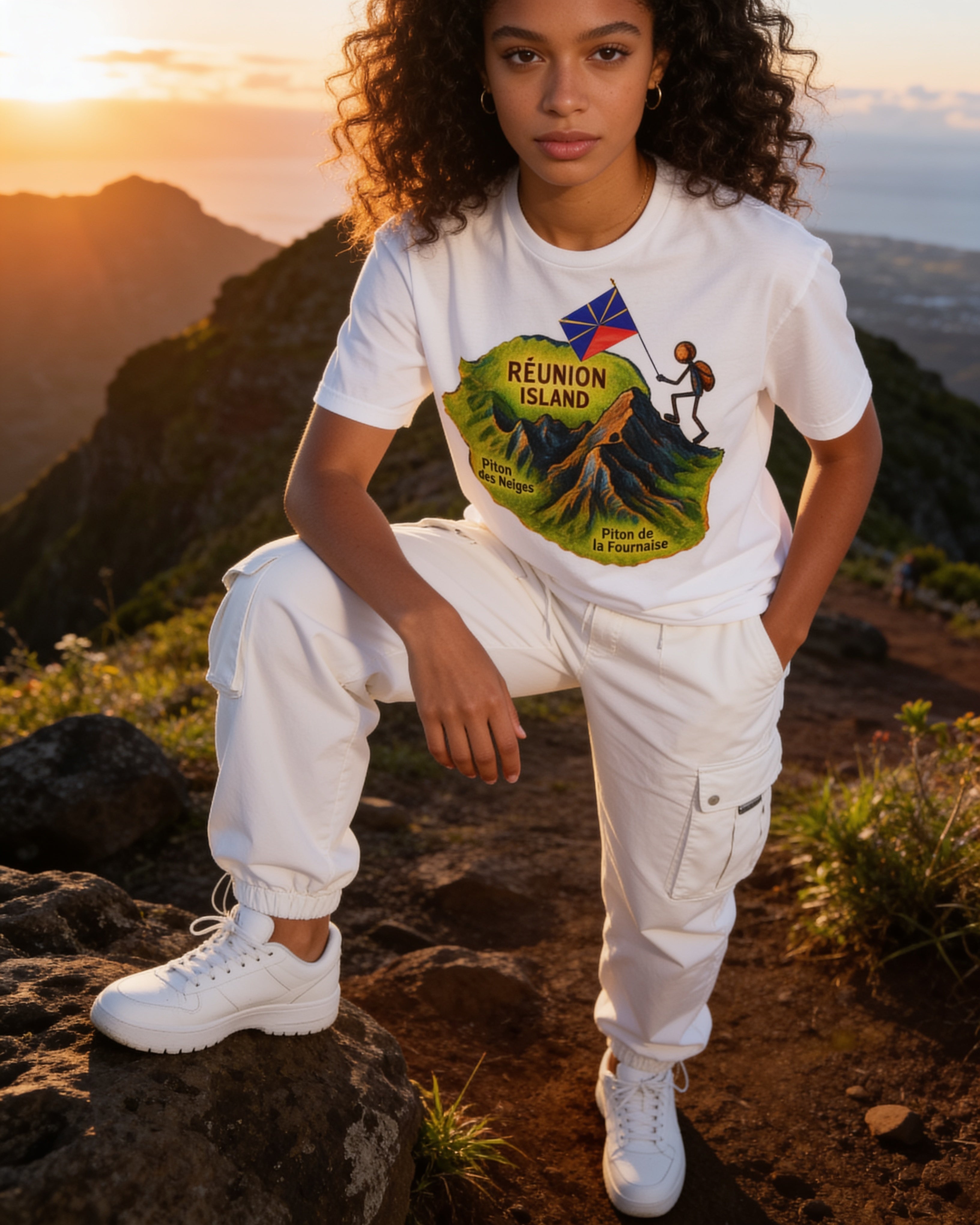 GRAN GUÈL - 100%  La Réunion - T-Shirt unisexe - "RANDONÉ"