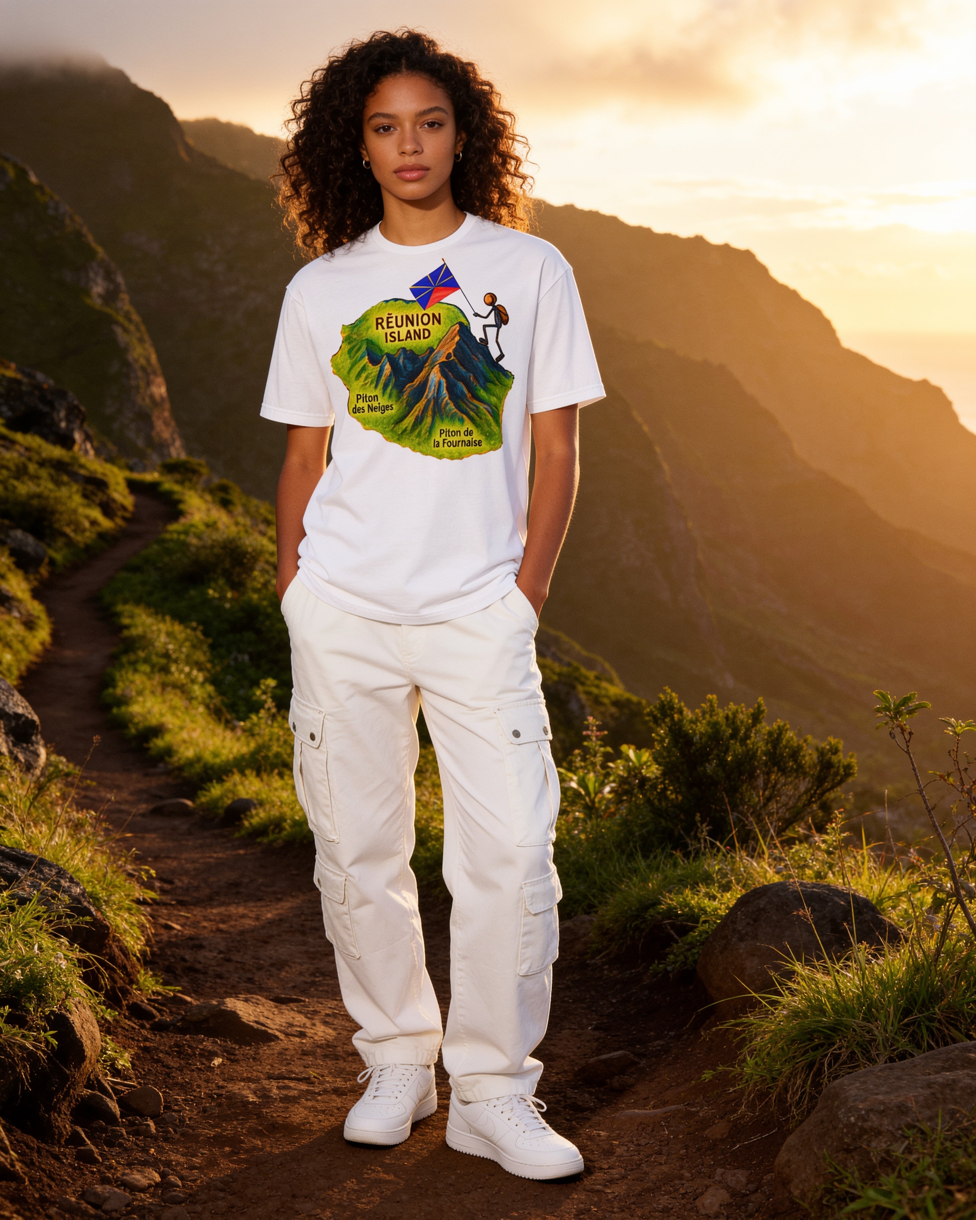 GRAN GUÈL - 100%  La Réunion - T-Shirt unisexe - "RANDONÉ"