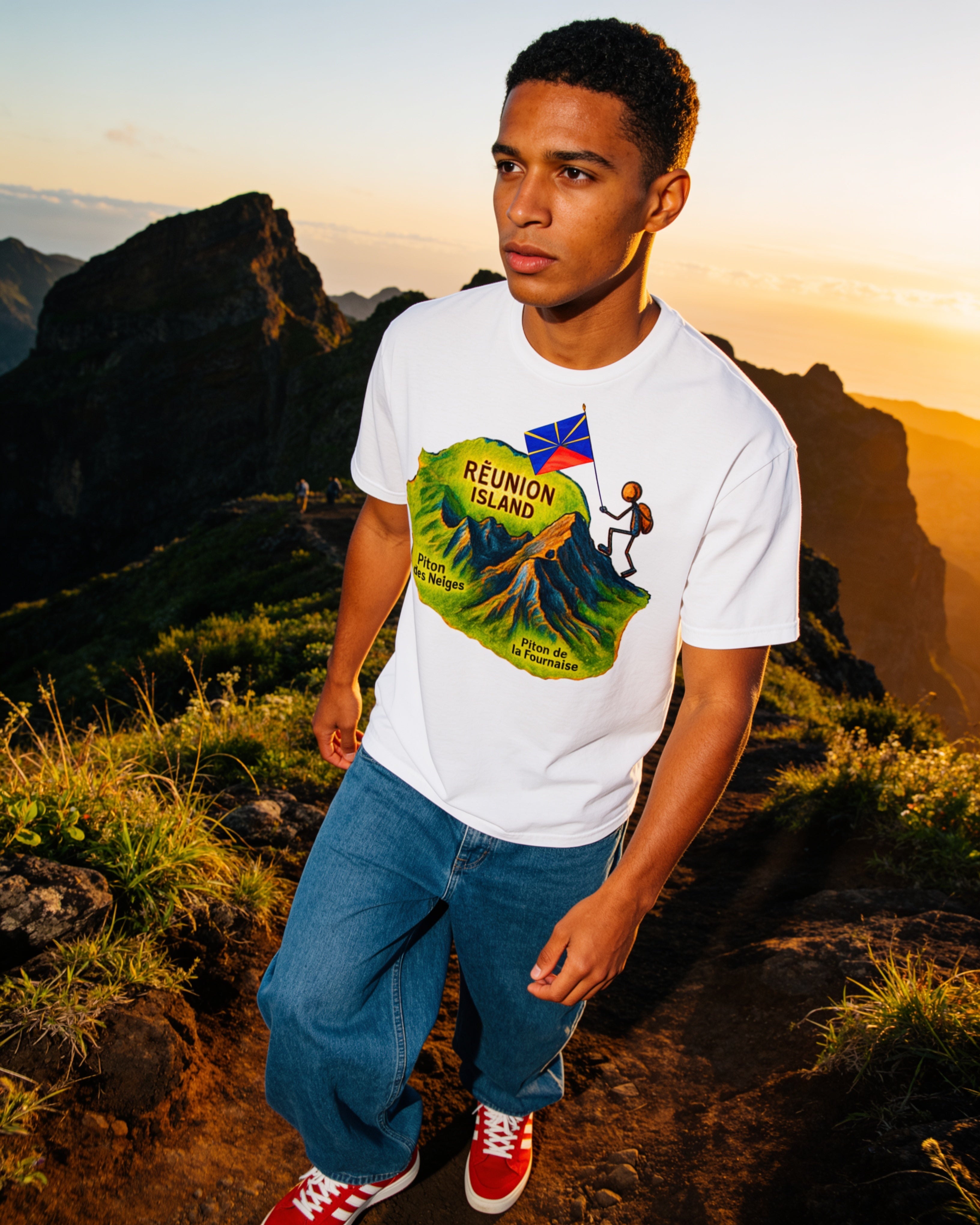 GRAN GUÈL - 100%  La Réunion - T-Shirt unisexe - "RANDONÉ"