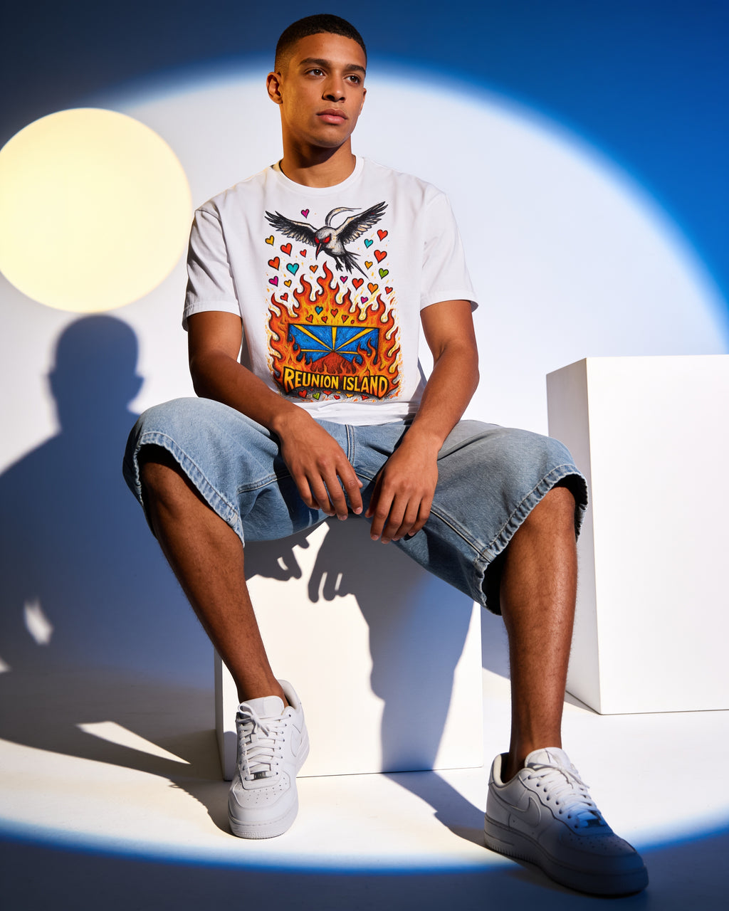GRAN GUÈL - 100%  La Réunion - T-Shirt unisexe - "REUNION ISLAND FIRE"
