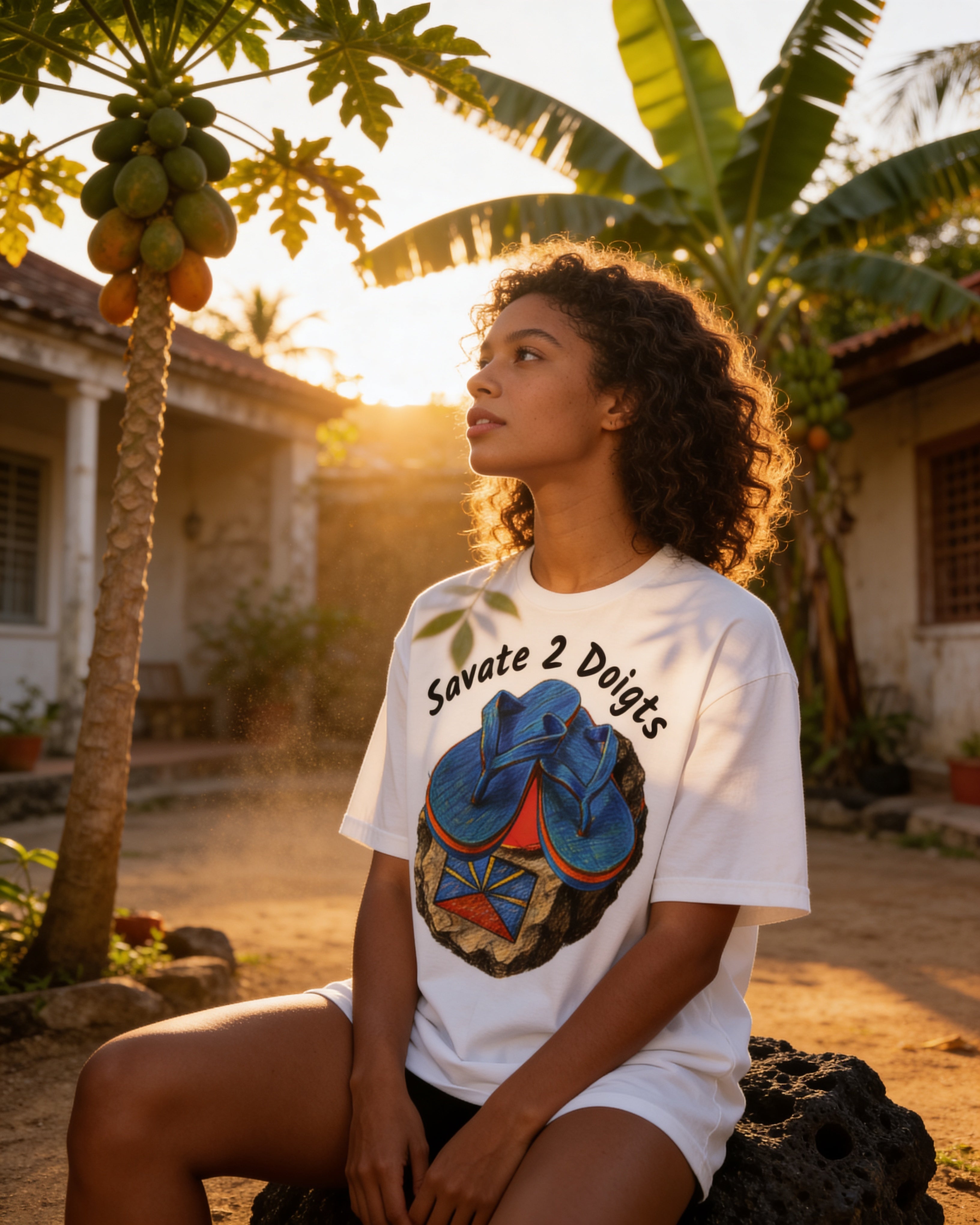 GRAN GUÈL - 100%  La Réunion - T-Shirt unisexe - "SAVATE 2 DOIGTS"