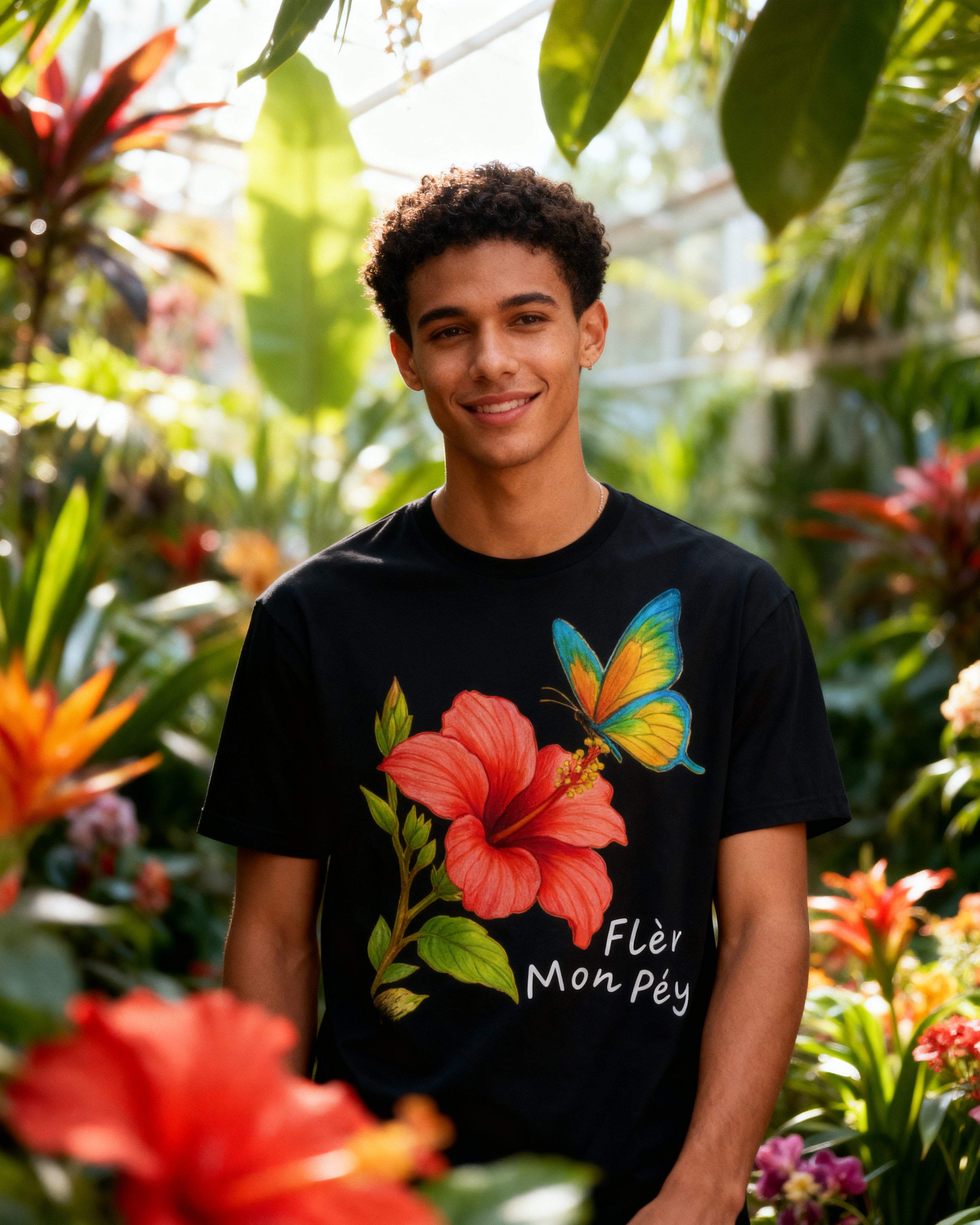 GRAN GUÈL - 100%  La Réunion - T-Shirt unisexe - "FLÈR MON PÉY"