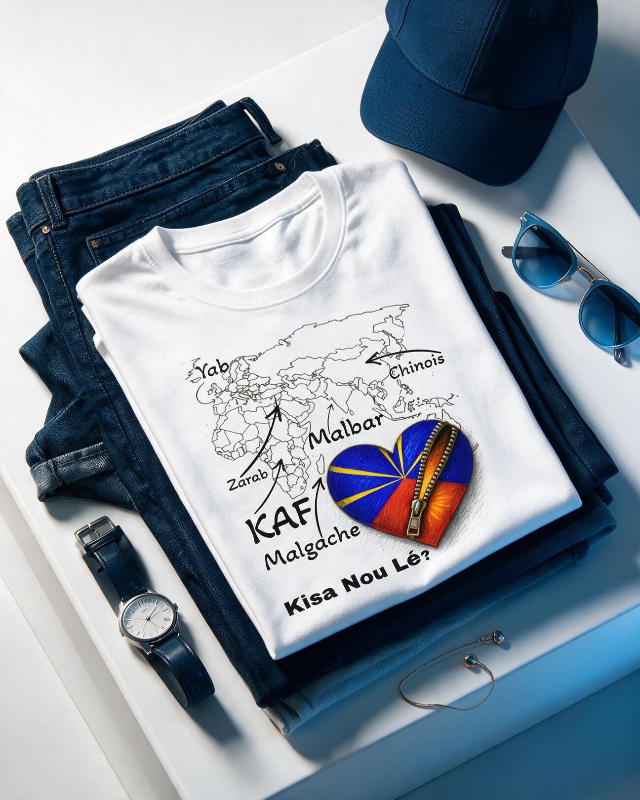 GRAN GUÈL - 100%  La Réunion - T-Shirt unisexe - "KISA NOU LÉ"