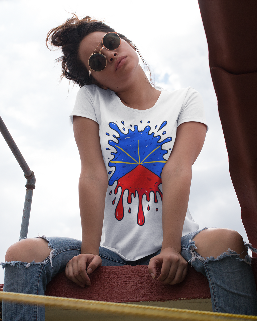 GRAN GUÈL - 100% LA RÉUNION - T-Shirt Unisexe - Imprimé "SPLASH"
