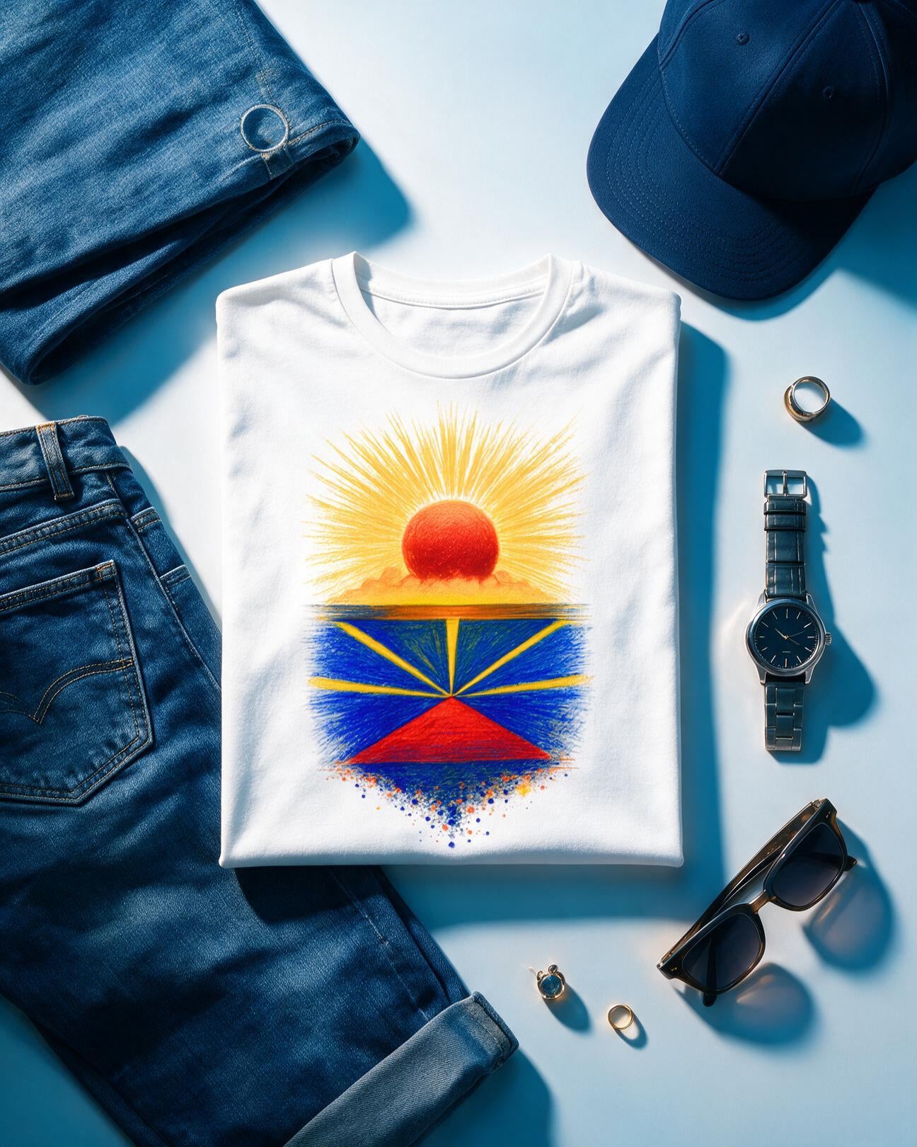 GRAN GUÈL - 100%  La Réunion - T-Shirt unisexe - "SUNSET 974"