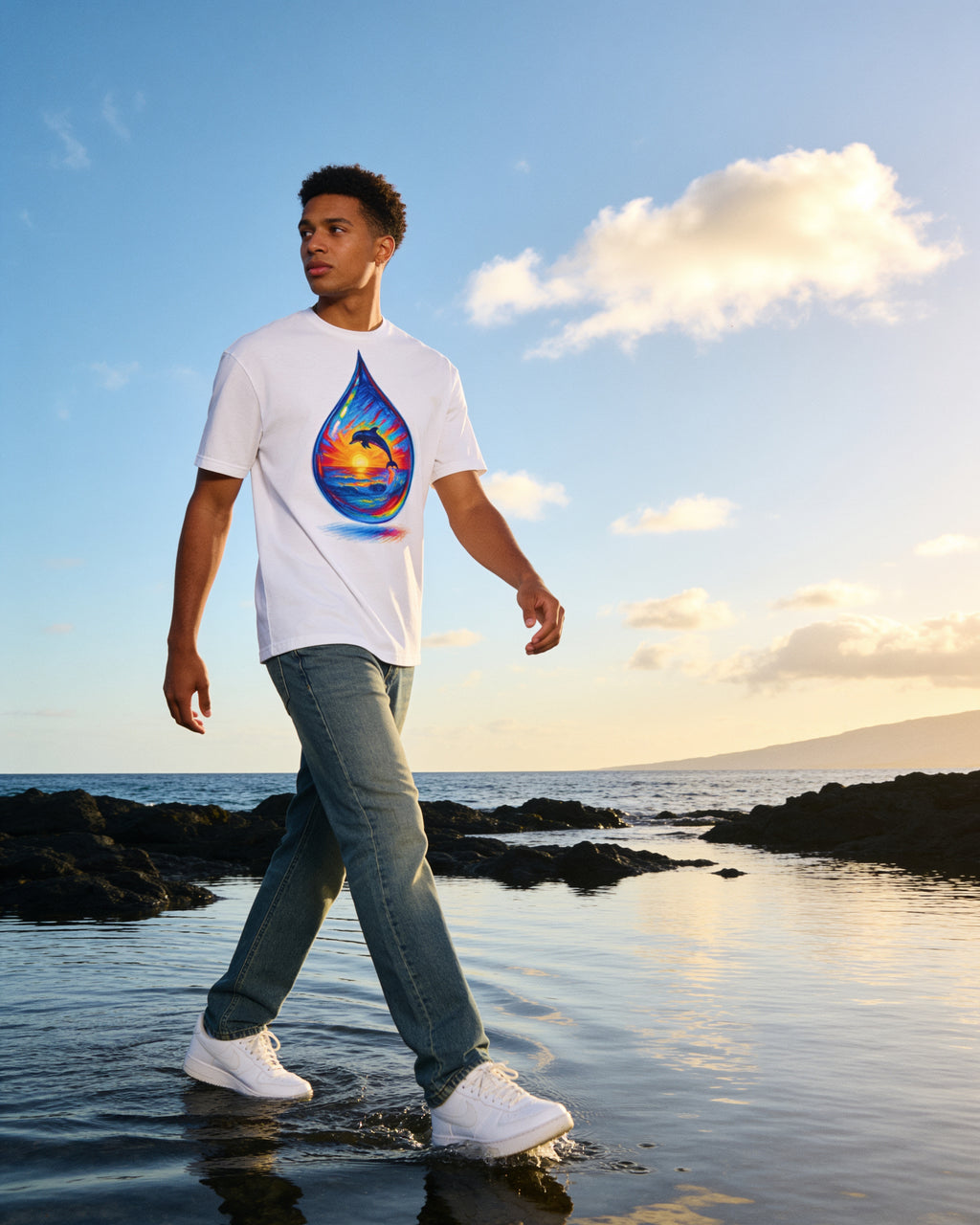 GRAN GUÈL - GOUTTE - T-Shirt unisexe - "SUNSET 974 (2)"