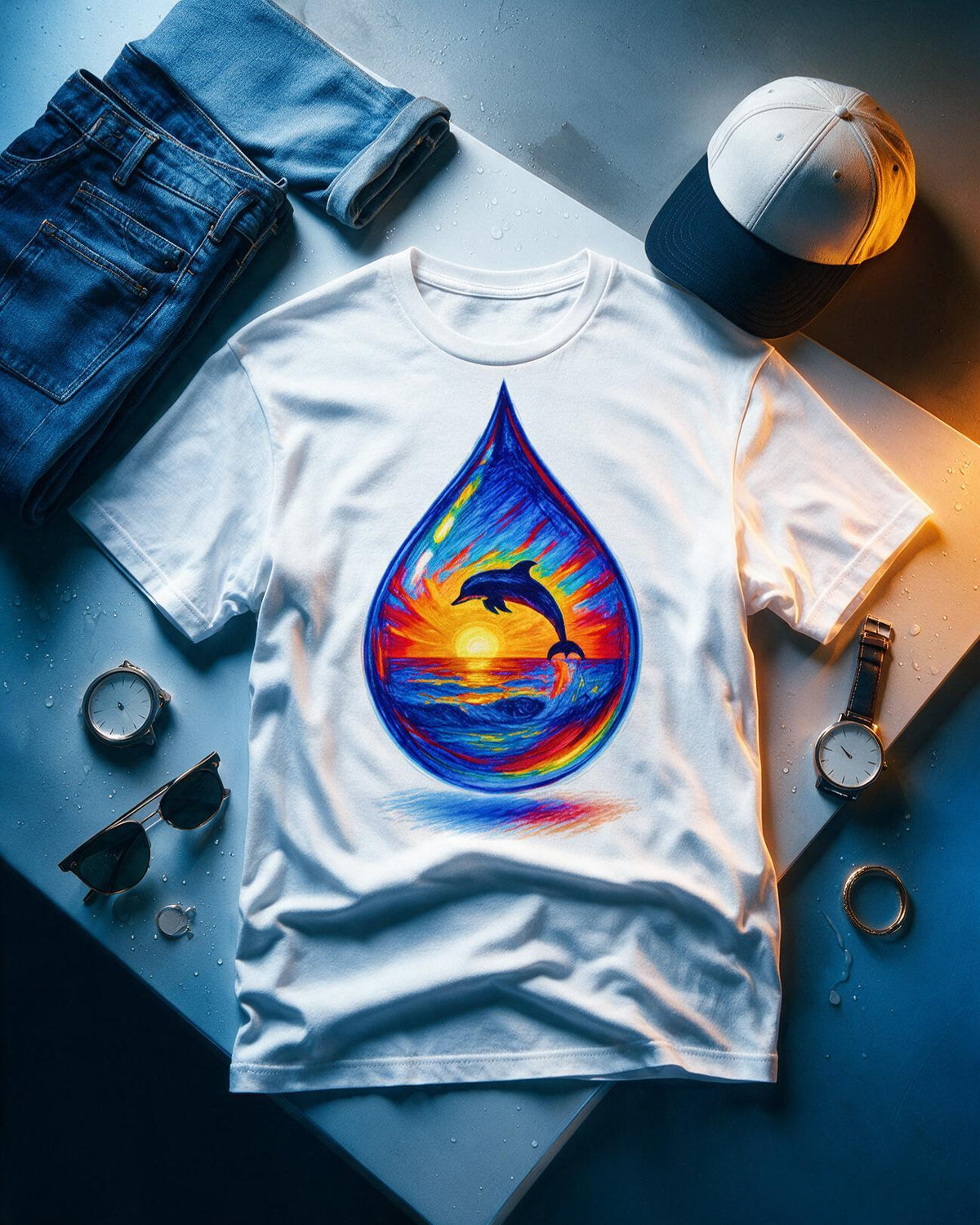 GRAN GUÈL - GOUTTE - T-Shirt unisexe - "SUNSET 974 (2)"