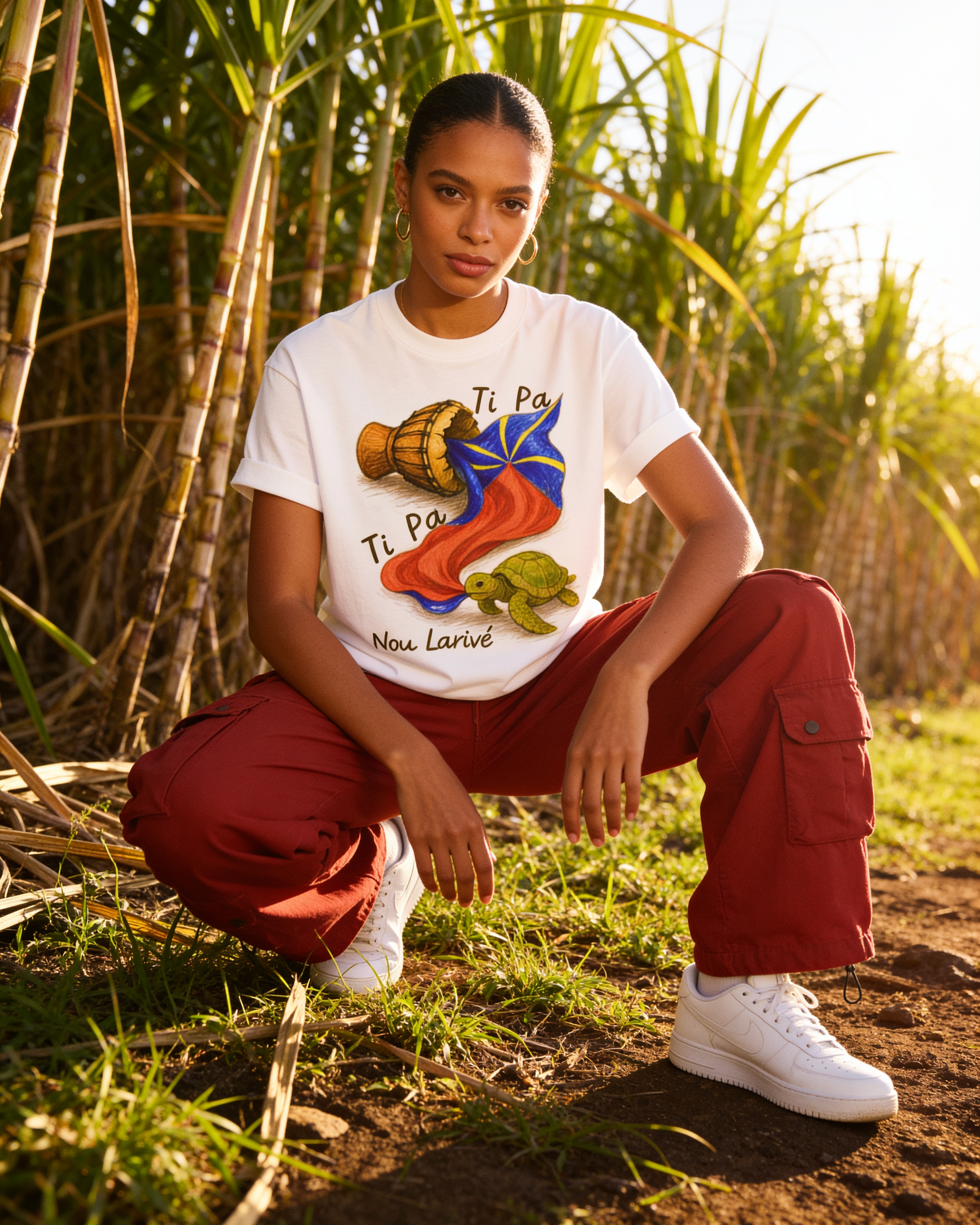 GRAN GUÈL - 100%  La Réunion - T-Shirt unisexe - "TI PA TI PA NOU LARIVÉ"