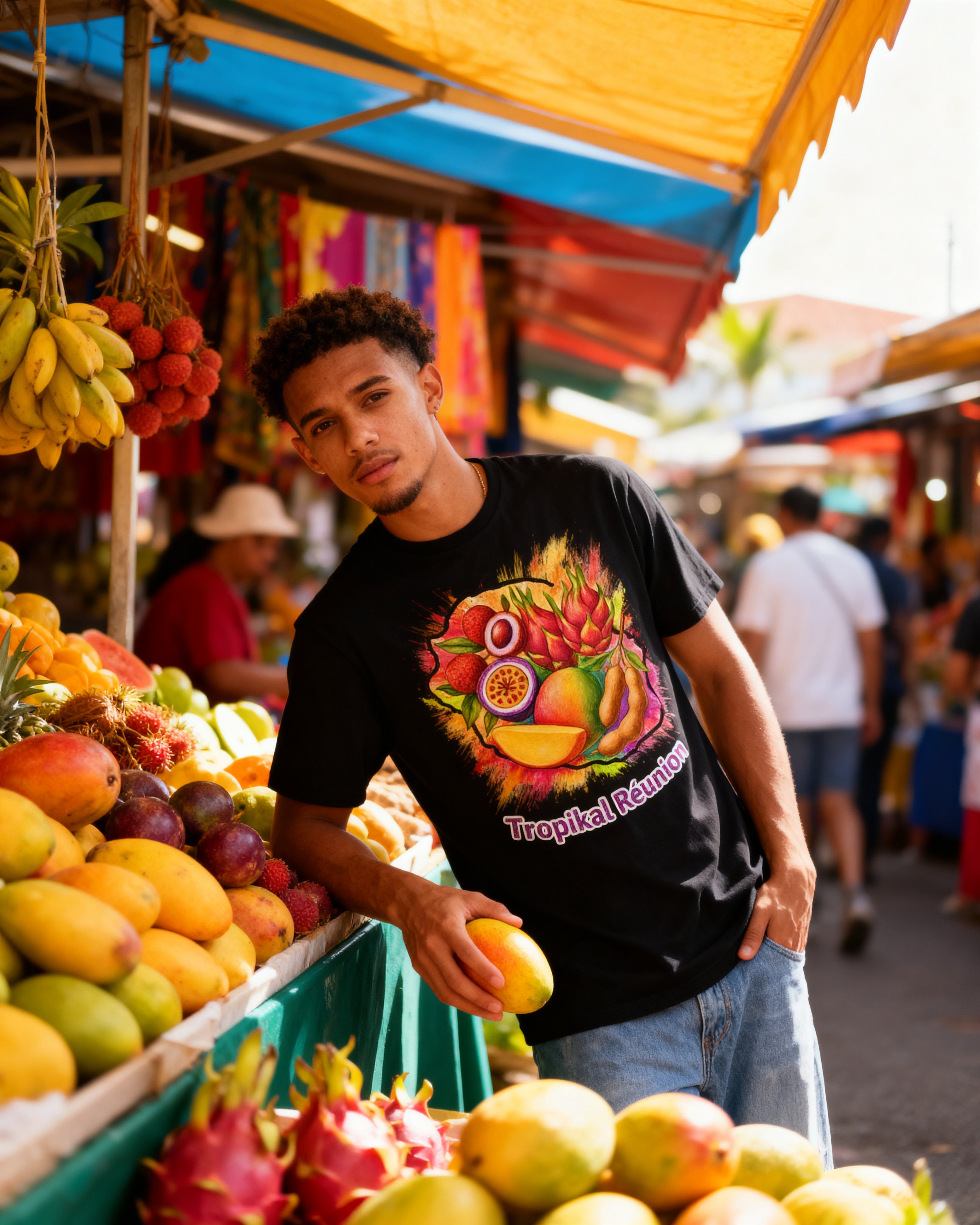 GRAN GUÈL - 100%  La Réunion - T-Shirt unisexe - "TROPIKAL RÉUNION"